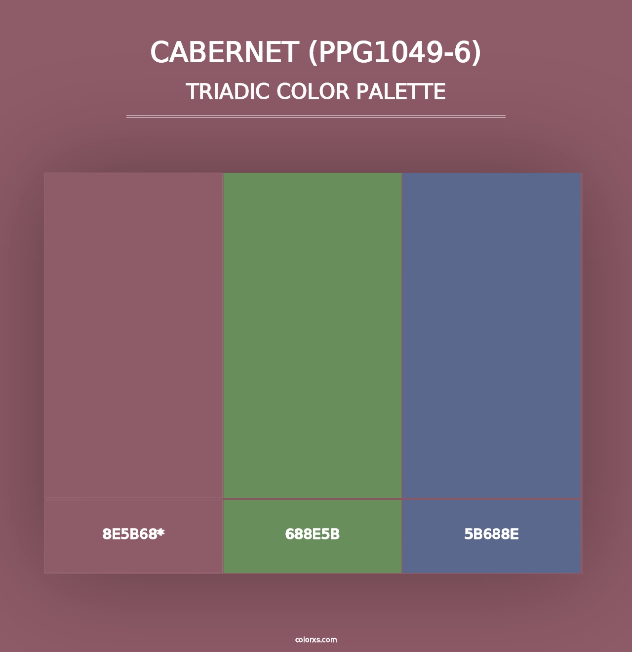 Cabernet (PPG1049-6) - Triadic Color Palette