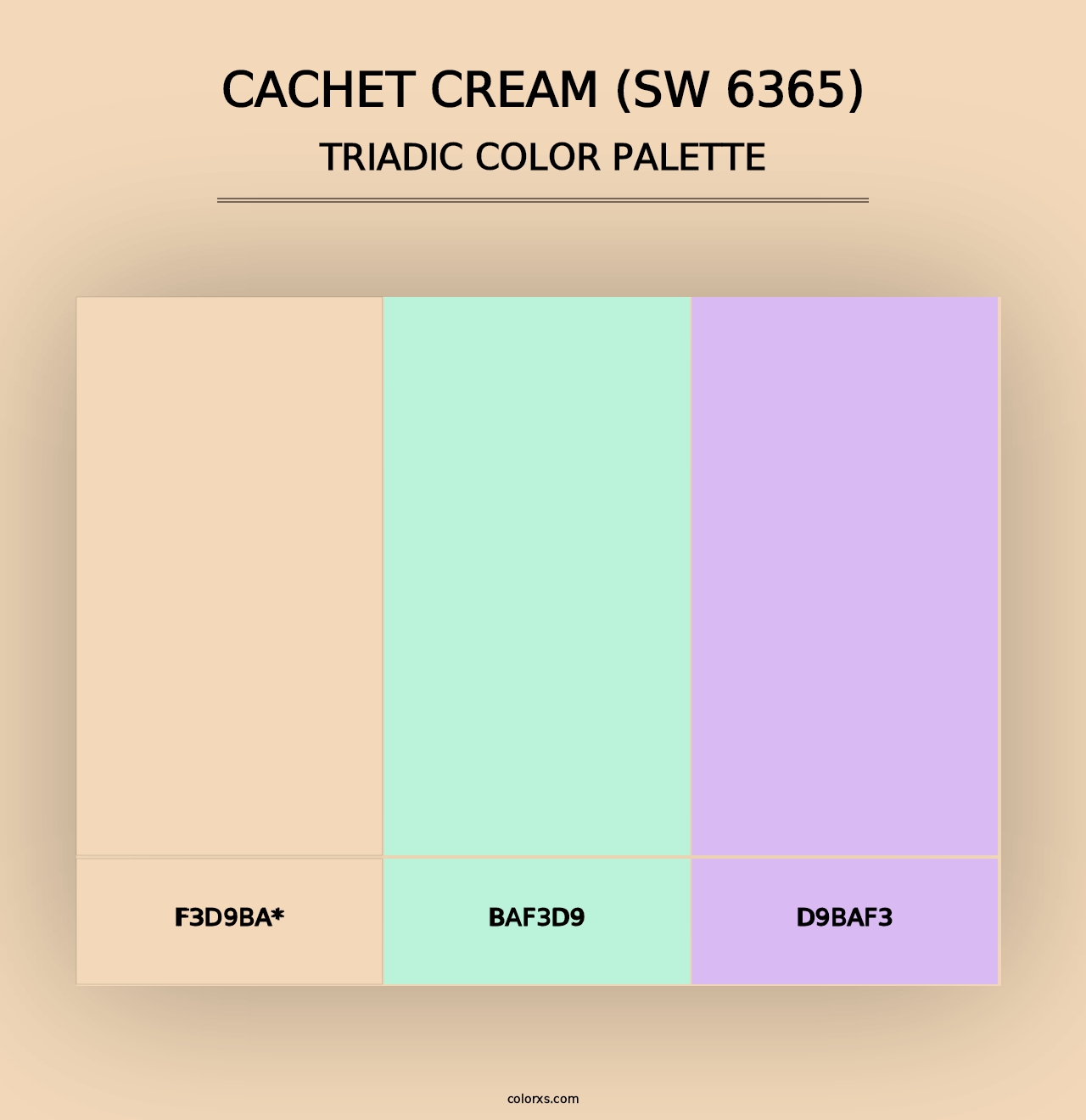 Cachet Cream (SW 6365) - Triadic Color Palette