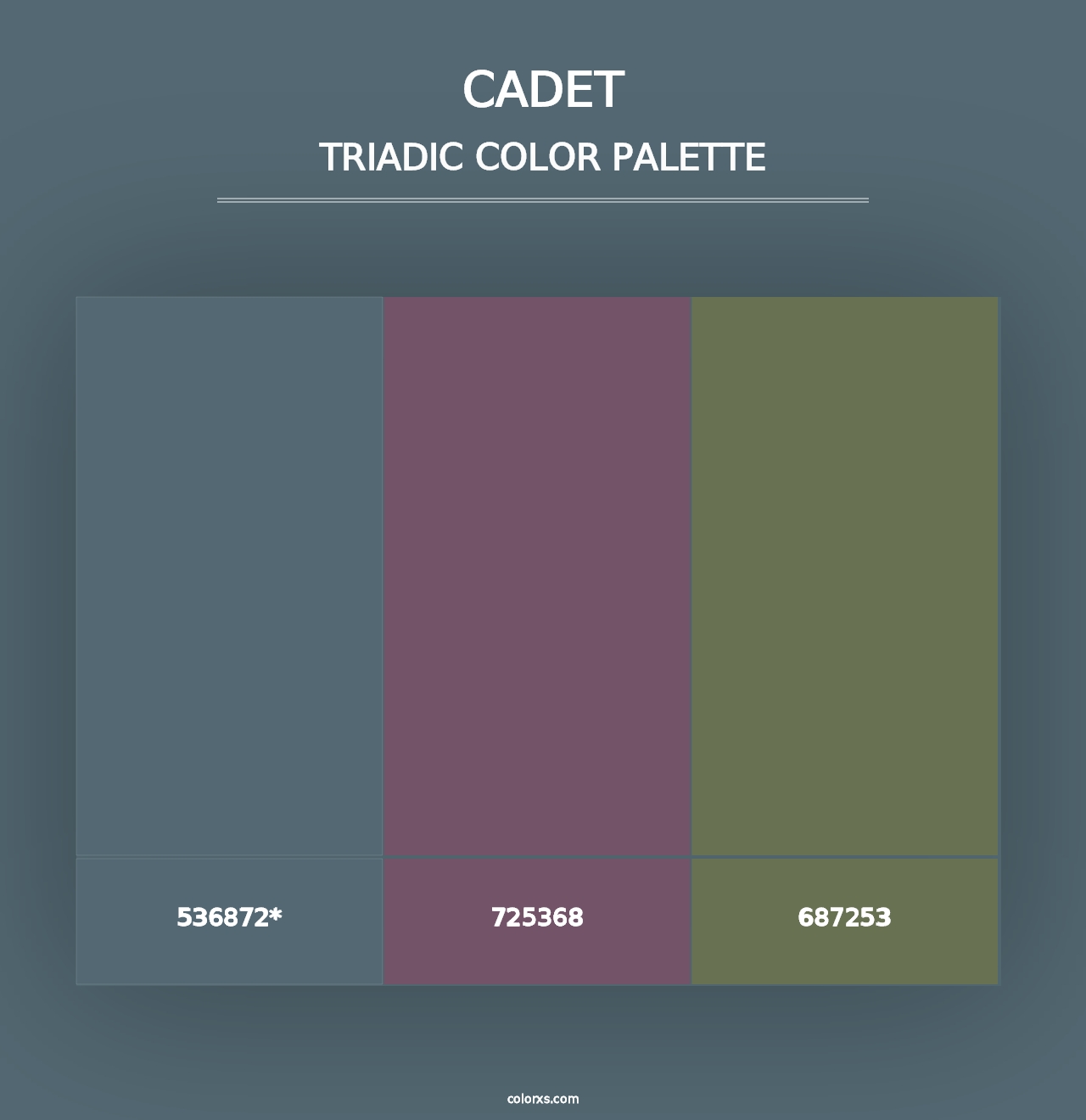 Cadet - Triadic Color Palette