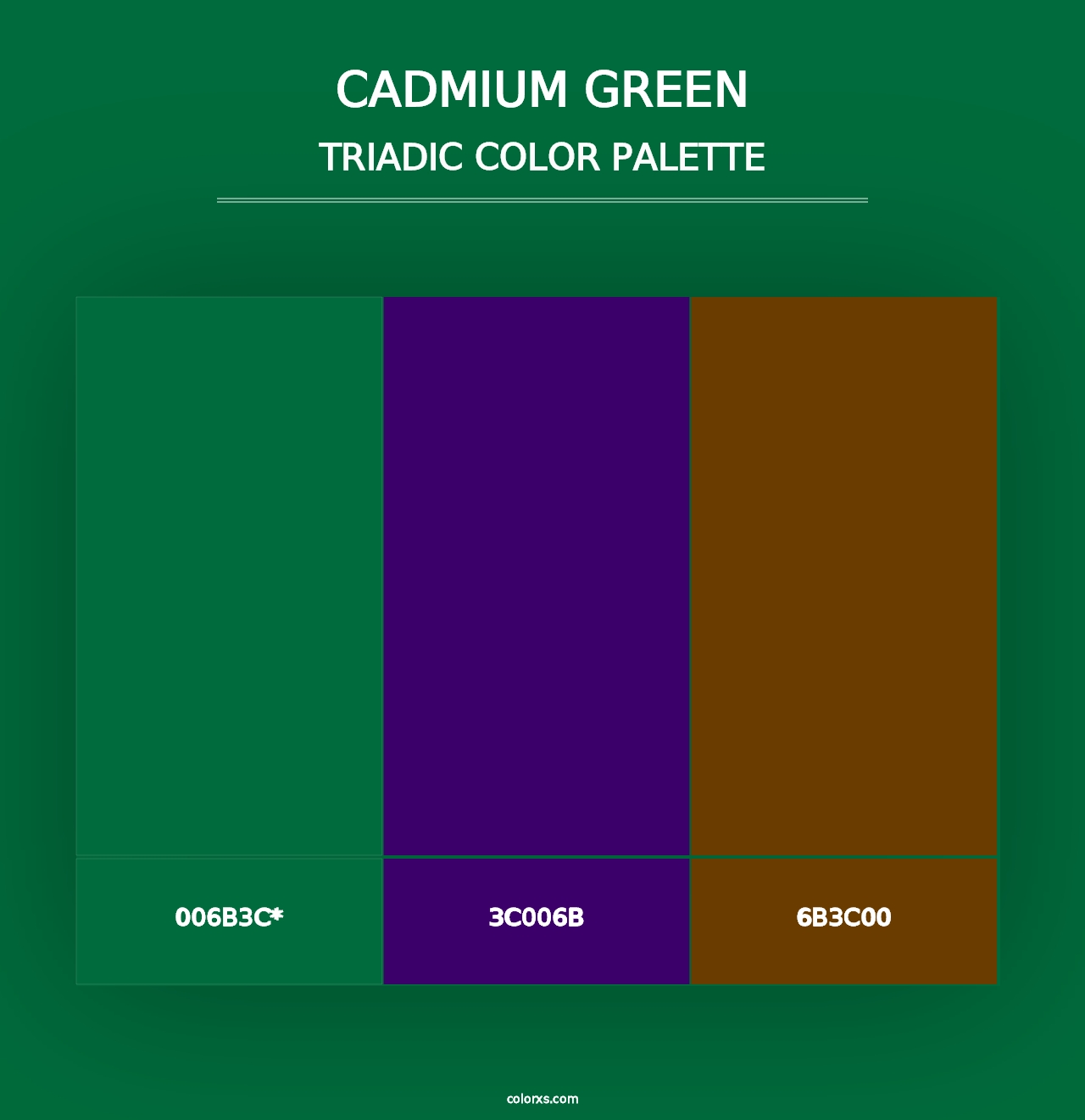 Cadmium Green - Triadic Color Palette