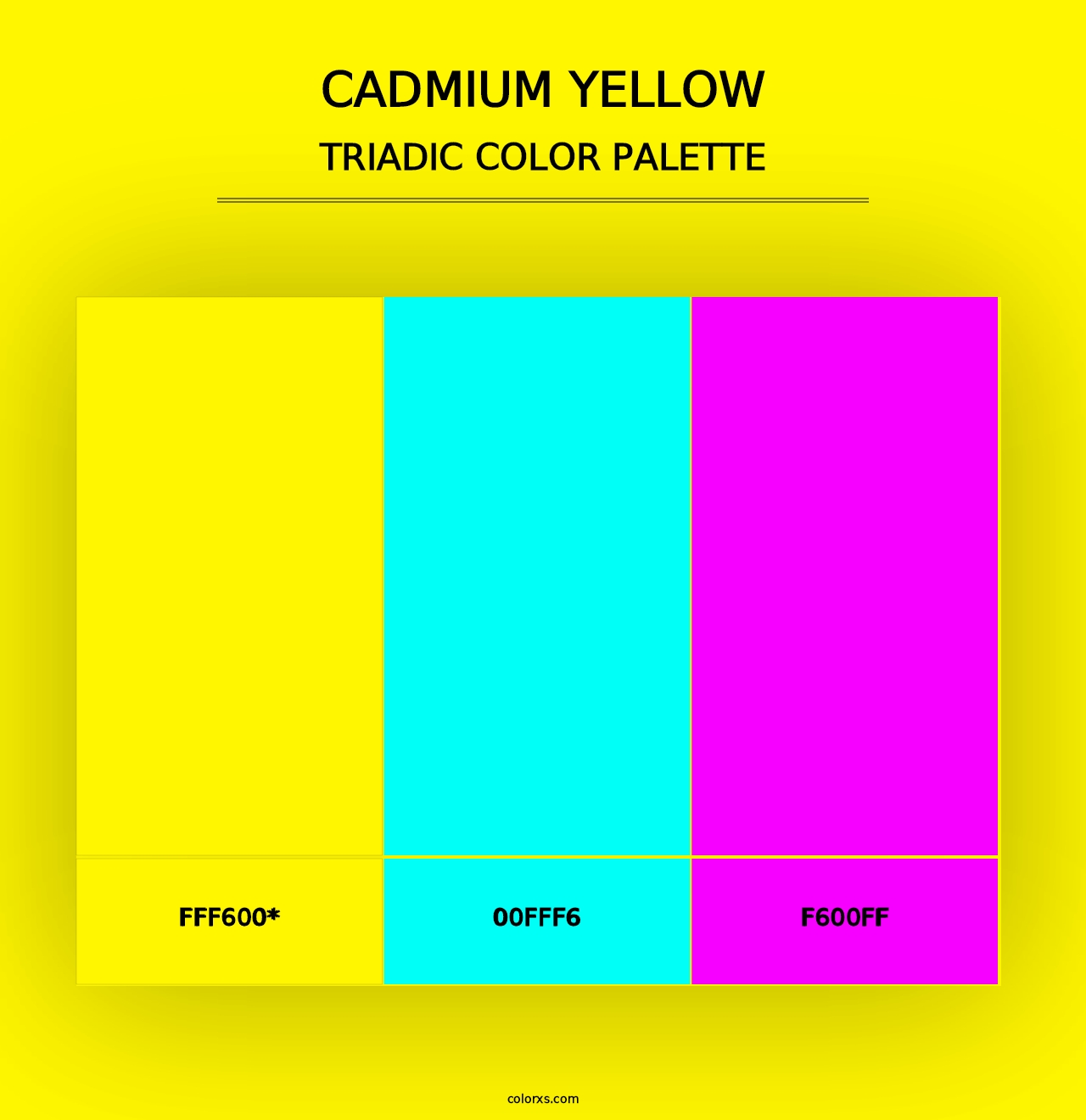 Cadmium Yellow - Triadic Color Palette