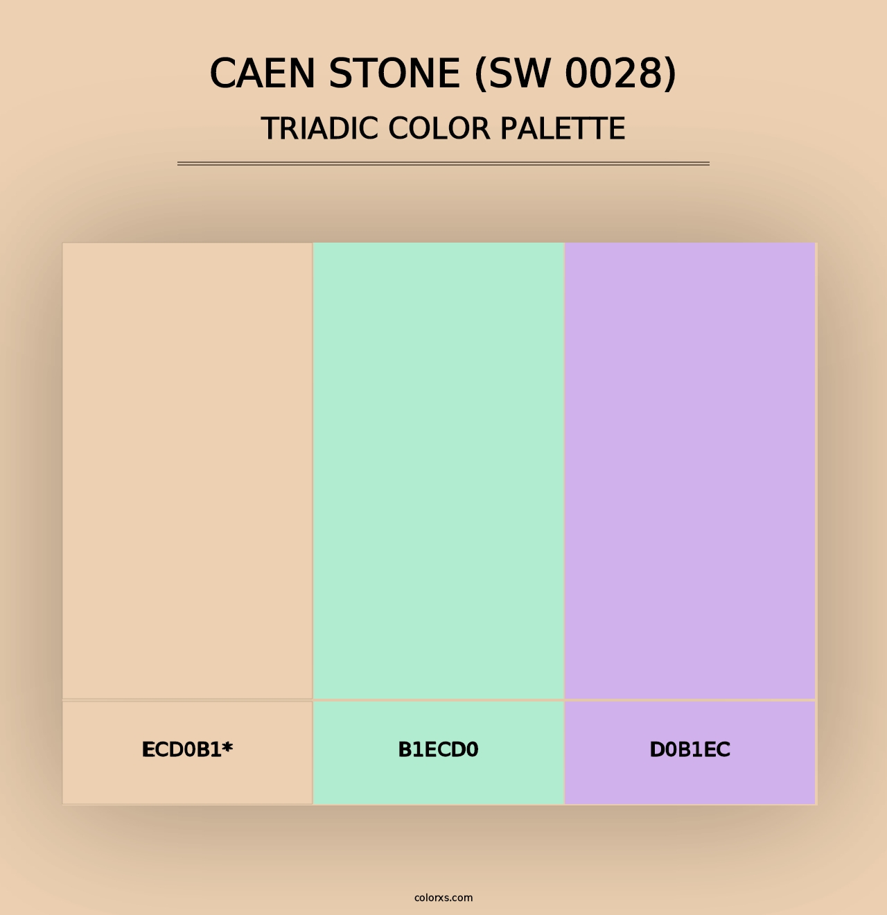 Caen Stone (SW 0028) - Triadic Color Palette