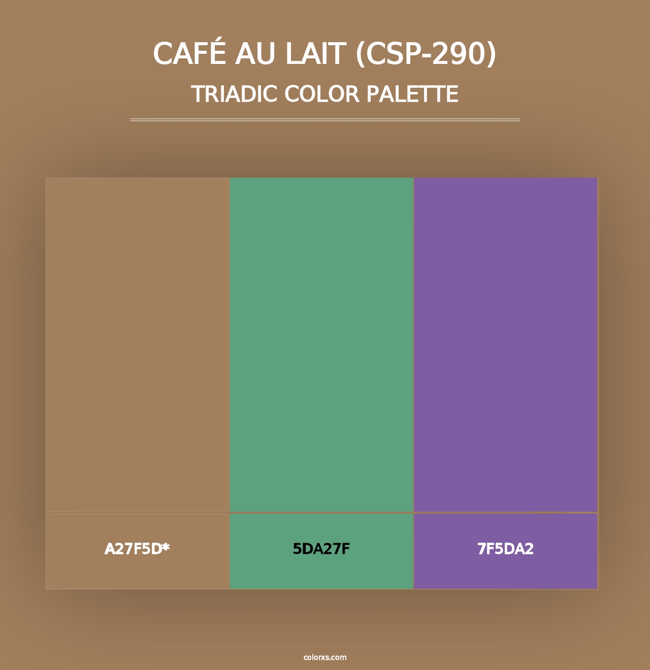 Café au Lait (CSP-290) - Triadic Color Palette