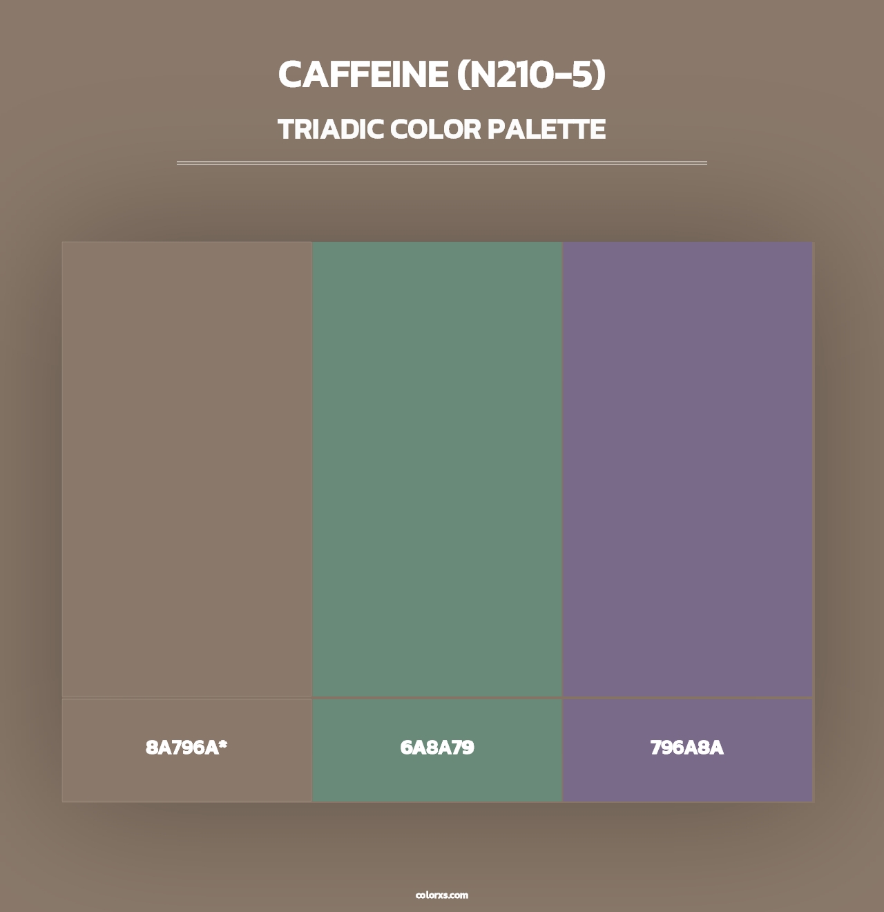 Caffeine (N210-5) - Triadic Color Palette