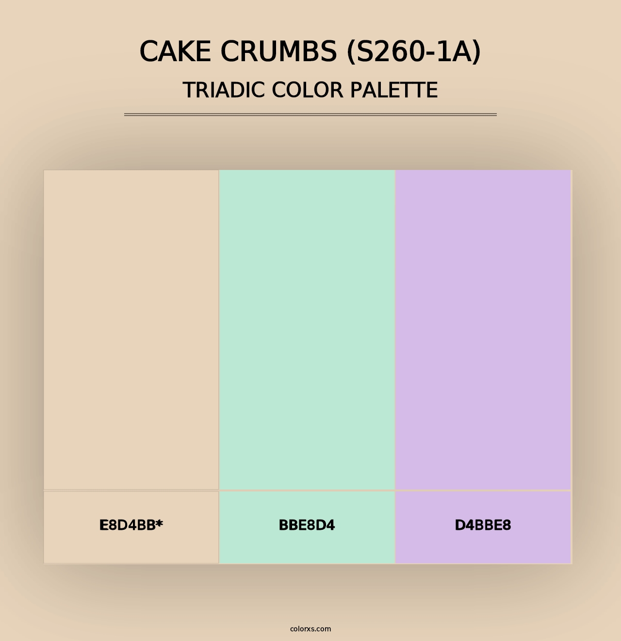 Cake Crumbs (S260-1A) - Triadic Color Palette