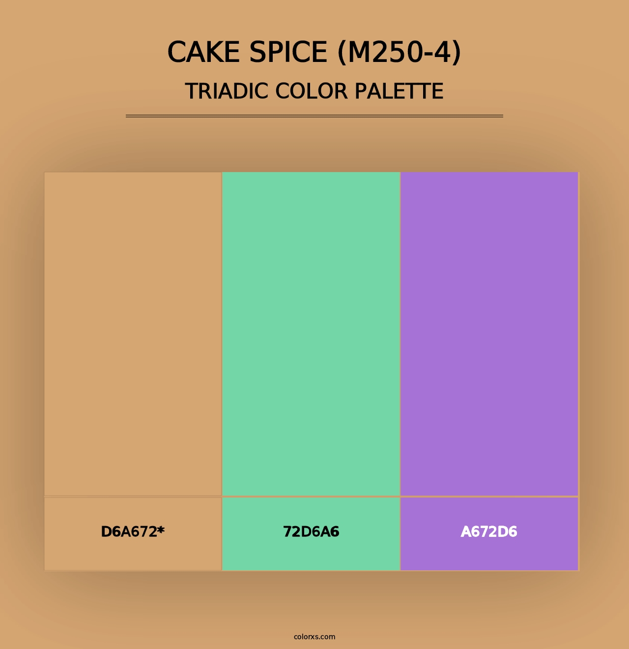 Cake Spice (M250-4) - Triadic Color Palette