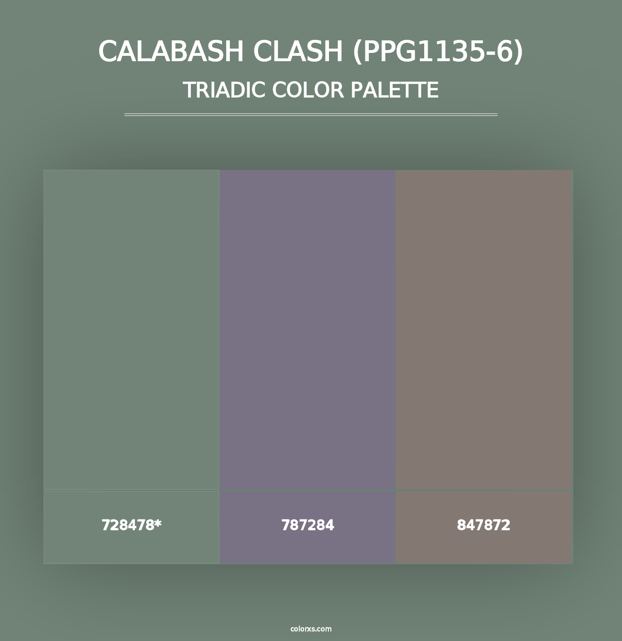 Calabash Clash (PPG1135-6) - Triadic Color Palette