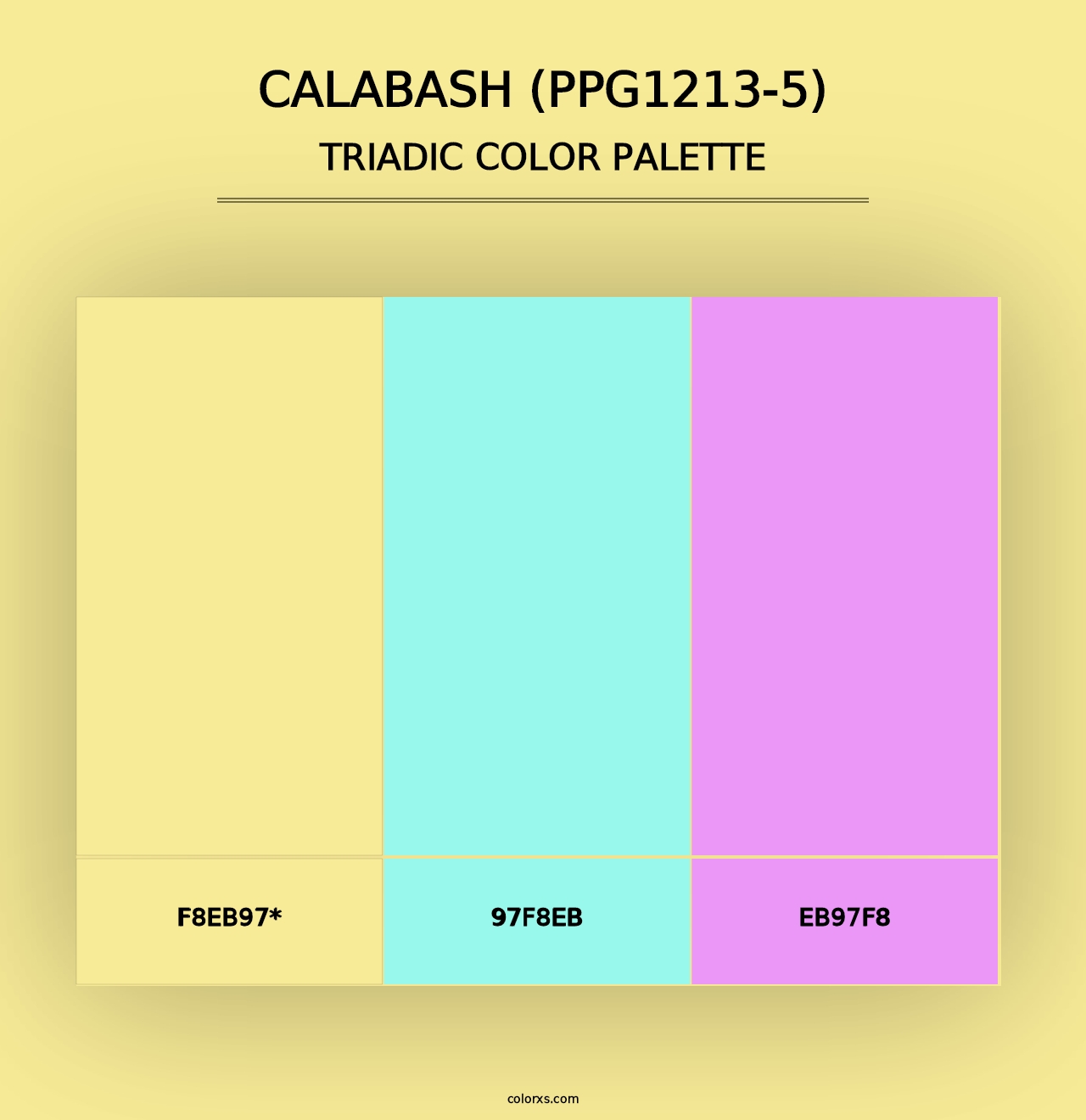 Calabash (PPG1213-5) - Triadic Color Palette