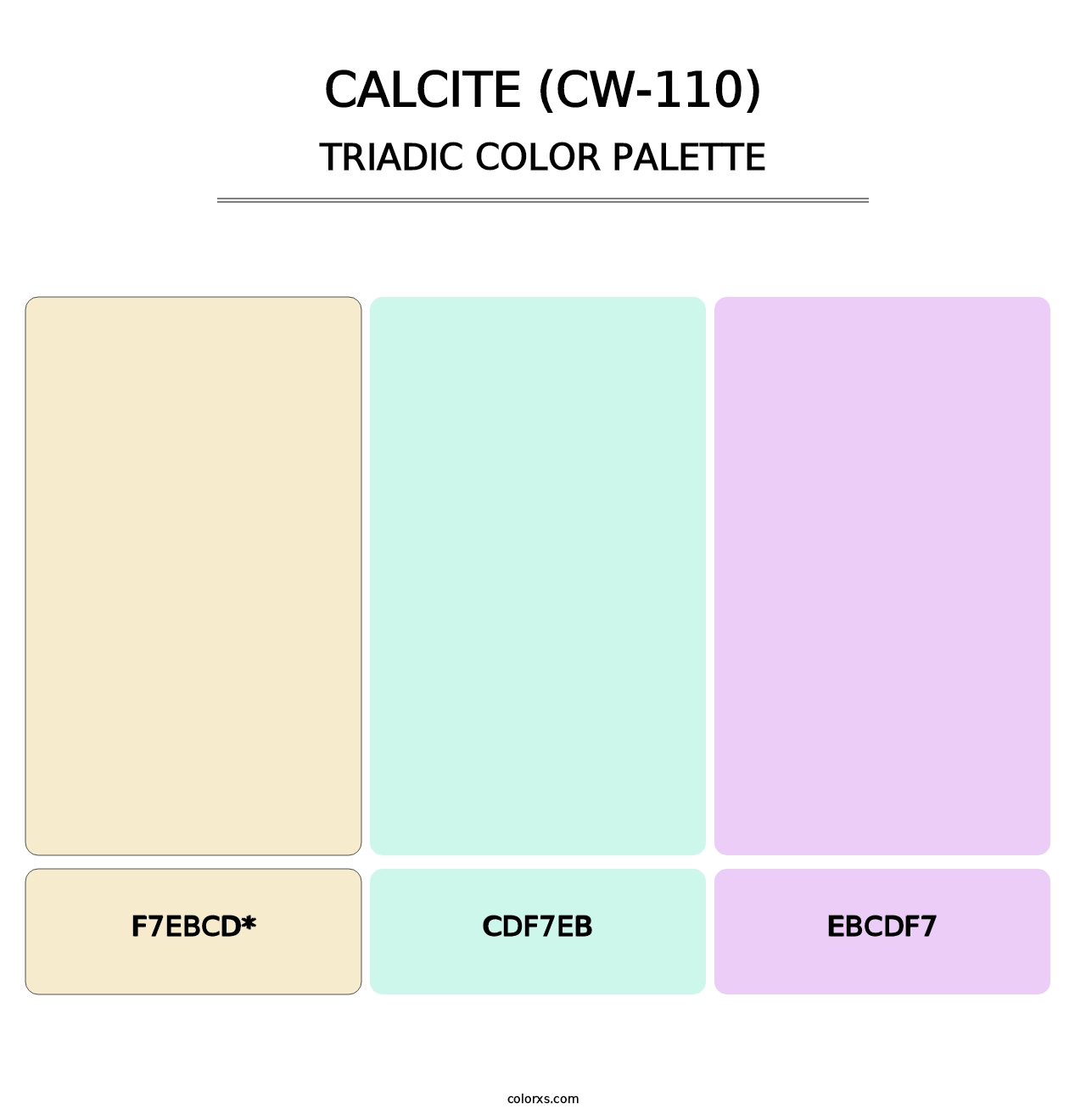 Calcite (CW-110) - Triadic Color Palette