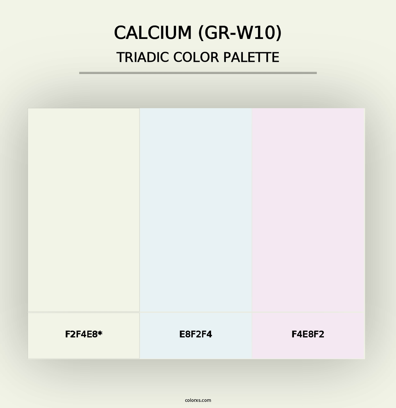 Calcium (GR-W10) - Triadic Color Palette