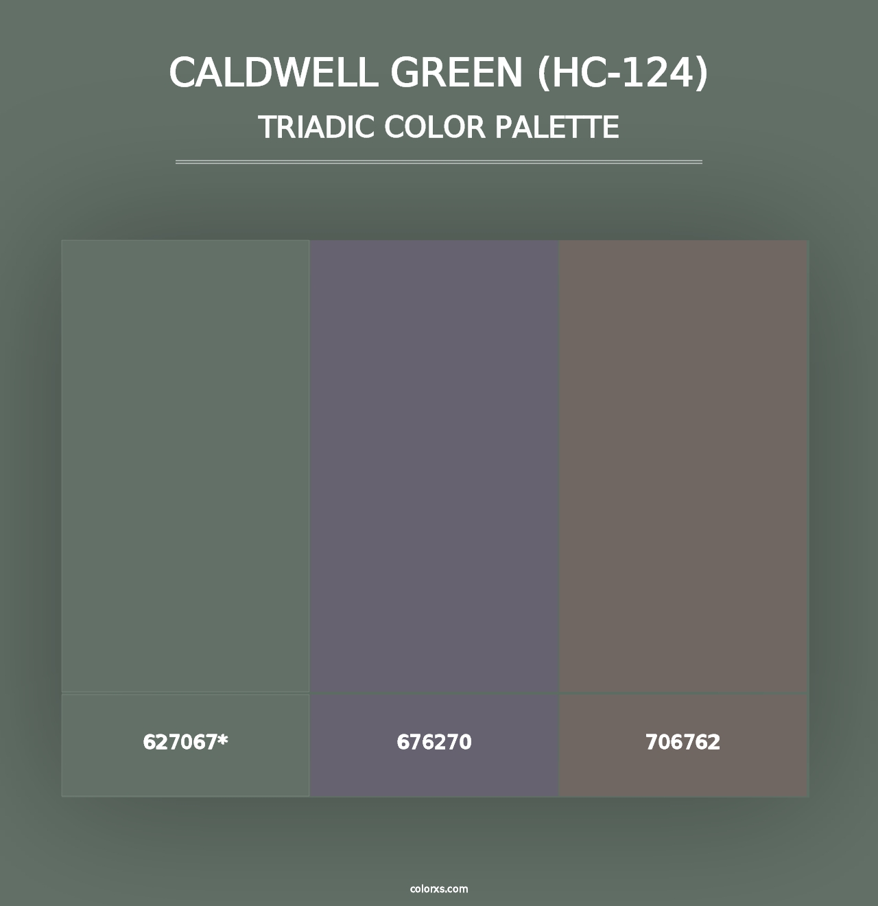 Caldwell Green (HC-124) - Triadic Color Palette