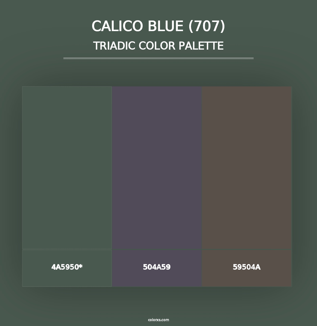 Calico Blue (707) - Triadic Color Palette