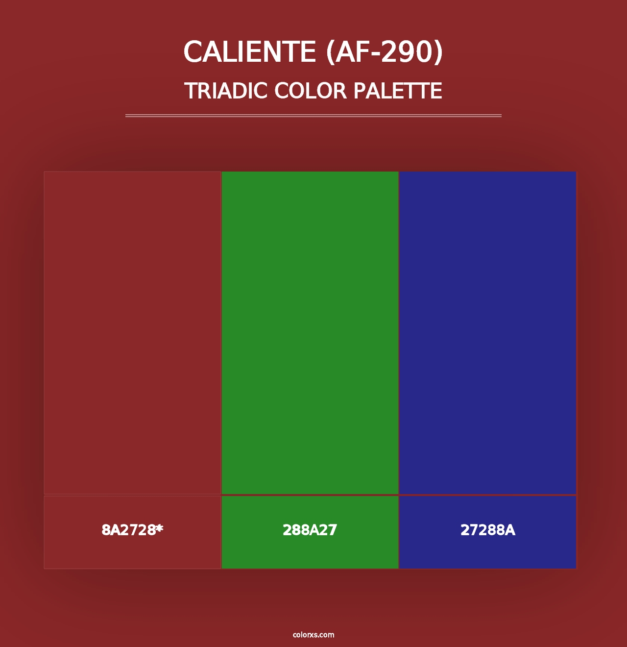 Caliente (AF-290) - Triadic Color Palette