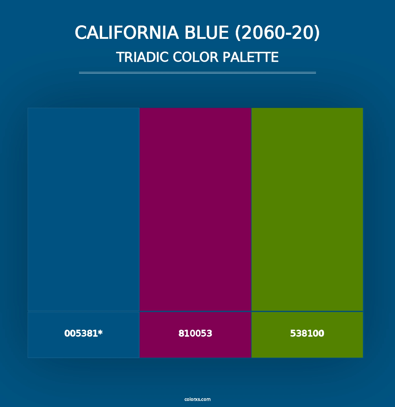 California Blue (2060-20) - Triadic Color Palette