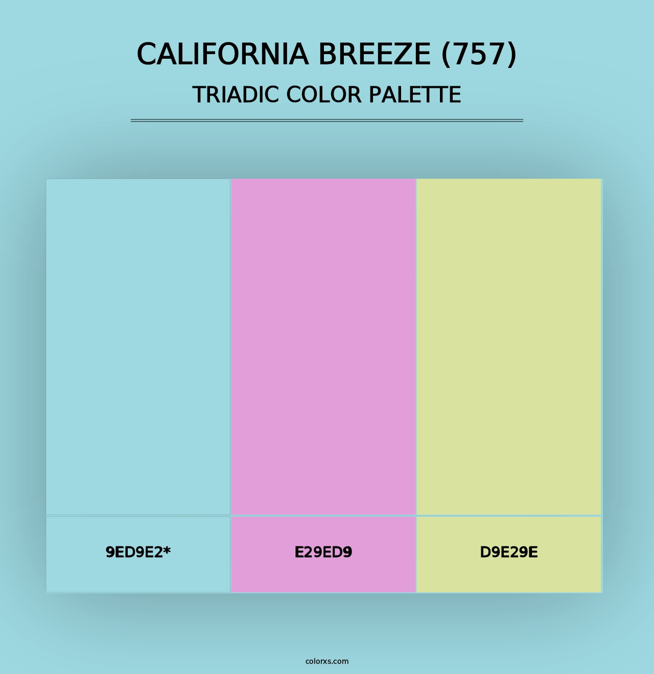 California Breeze (757) - Triadic Color Palette