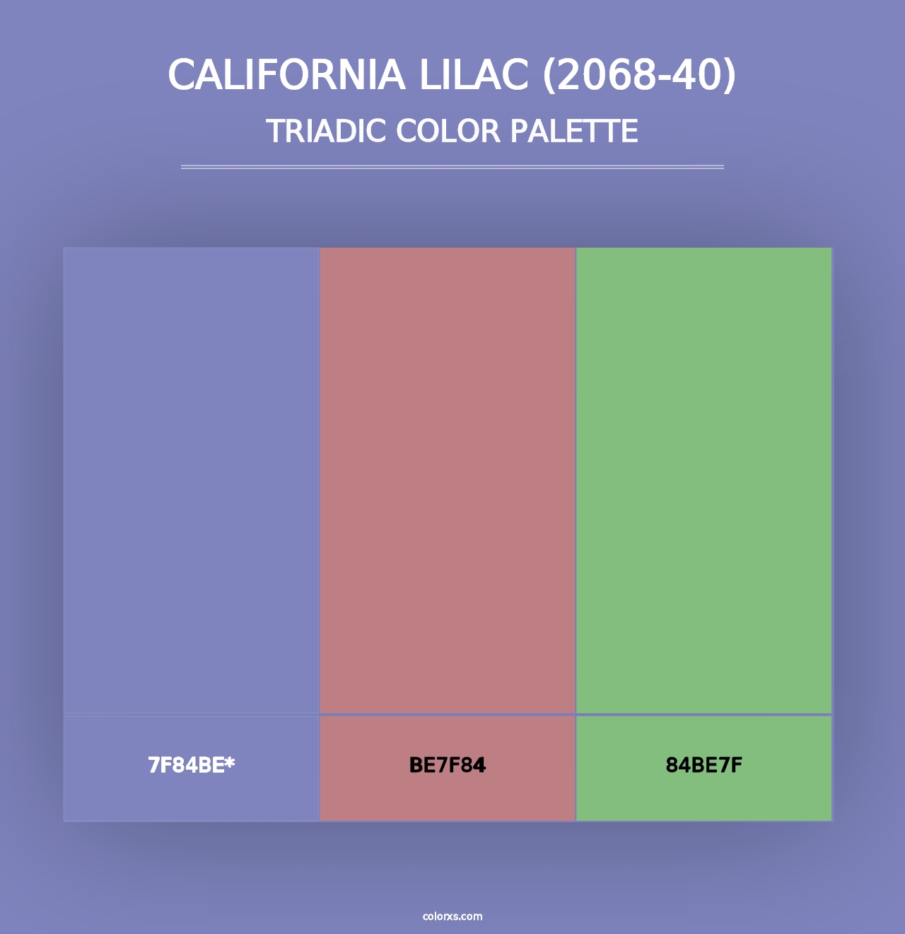 California Lilac (2068-40) - Triadic Color Palette