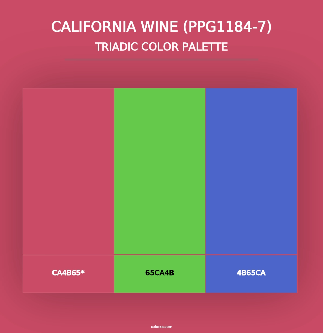 California Wine (PPG1184-7) - Triadic Color Palette