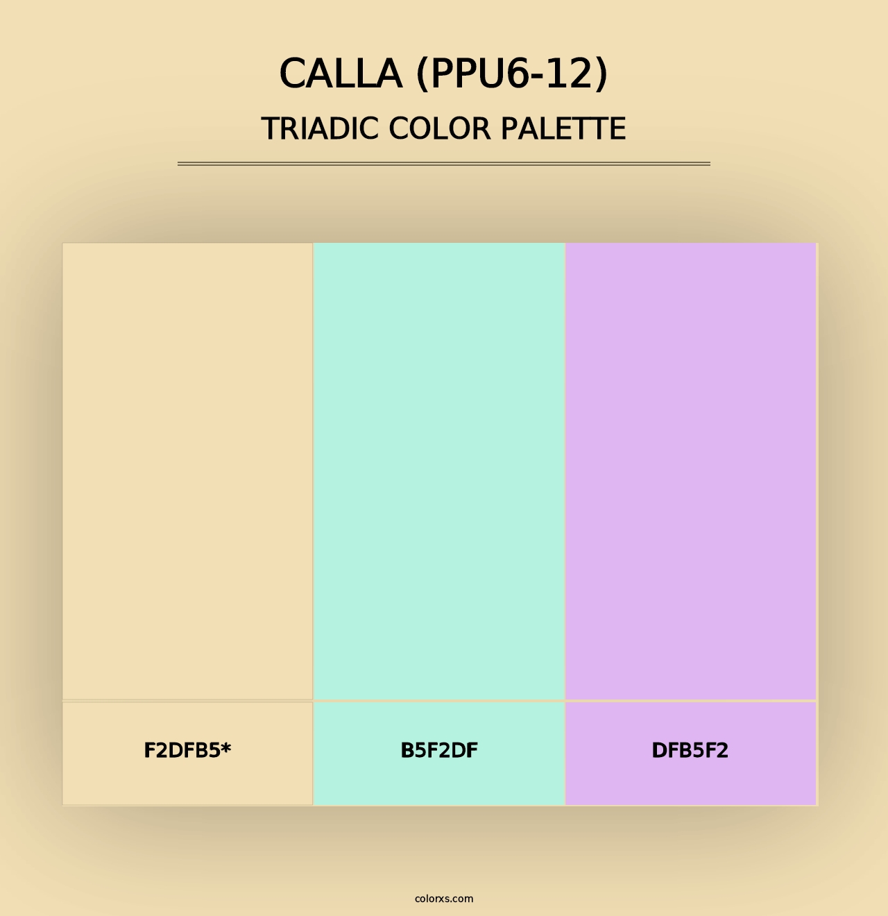 Calla (PPU6-12) - Triadic Color Palette