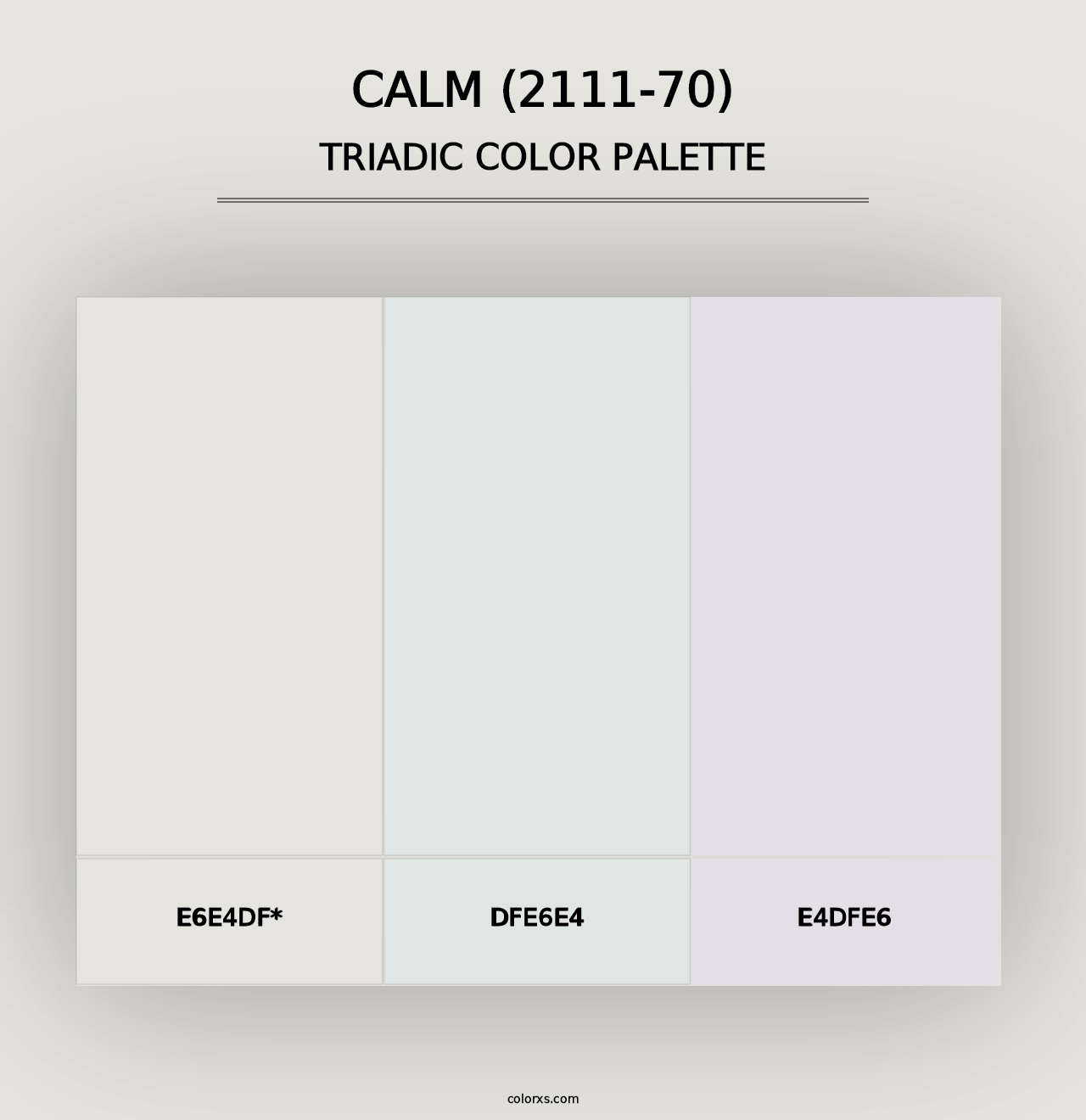 Calm (2111-70) - Triadic Color Palette