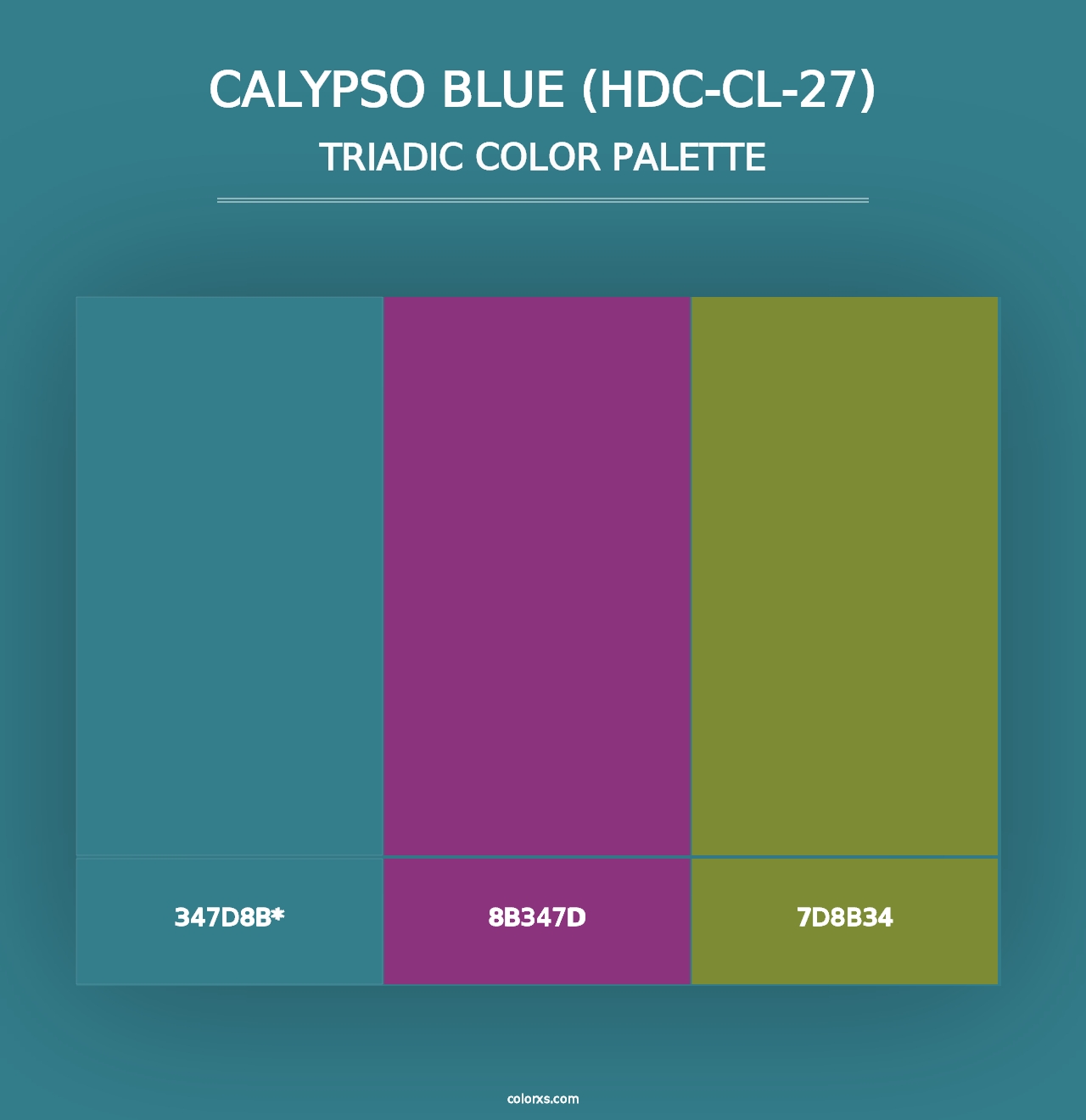 Calypso Blue (HDC-CL-27) - Triadic Color Palette