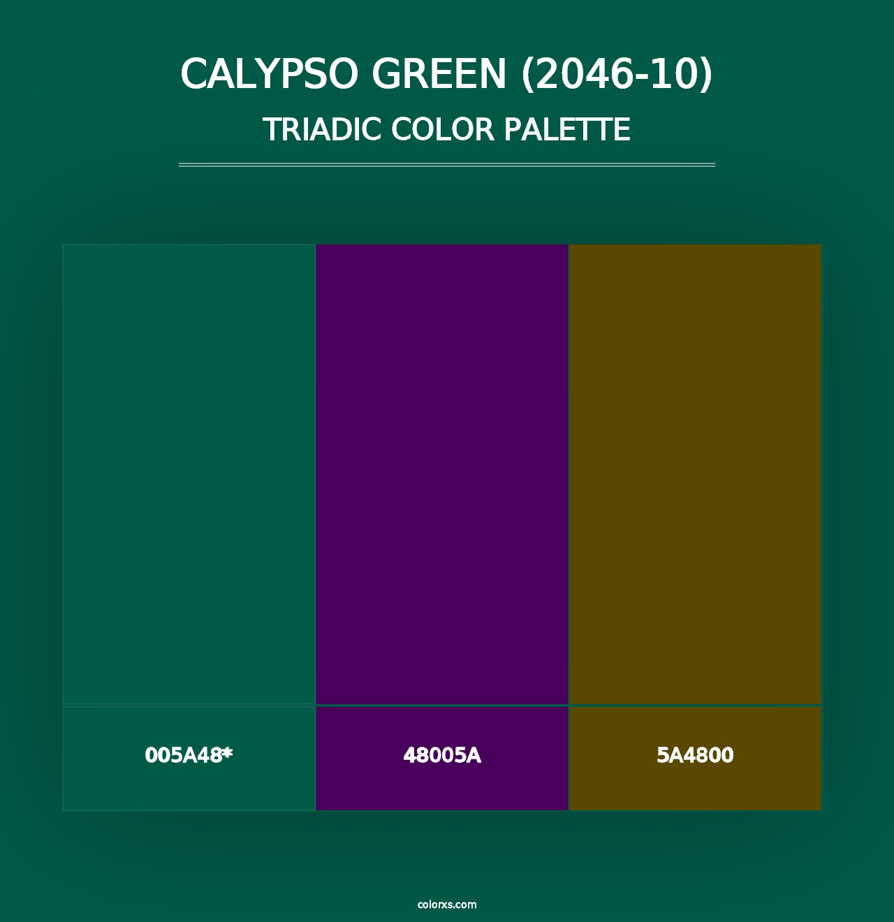 Calypso Green (2046-10) - Triadic Color Palette