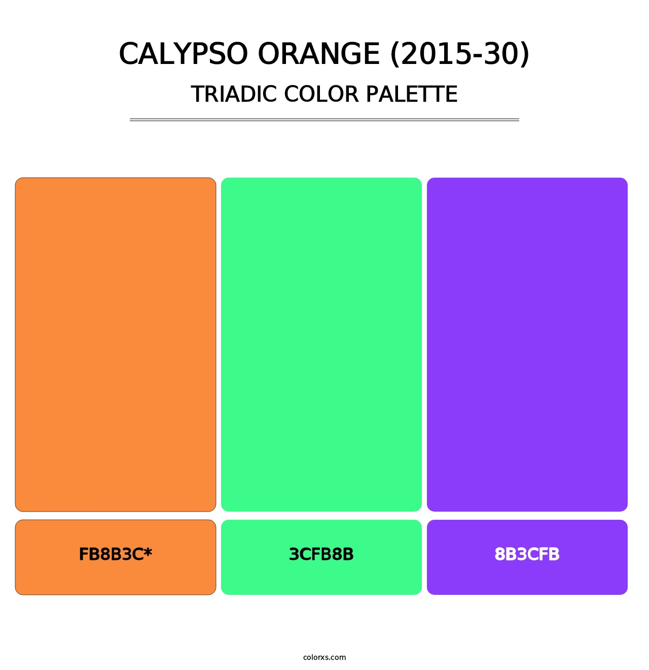 Calypso Orange (2015-30) - Triadic Color Palette