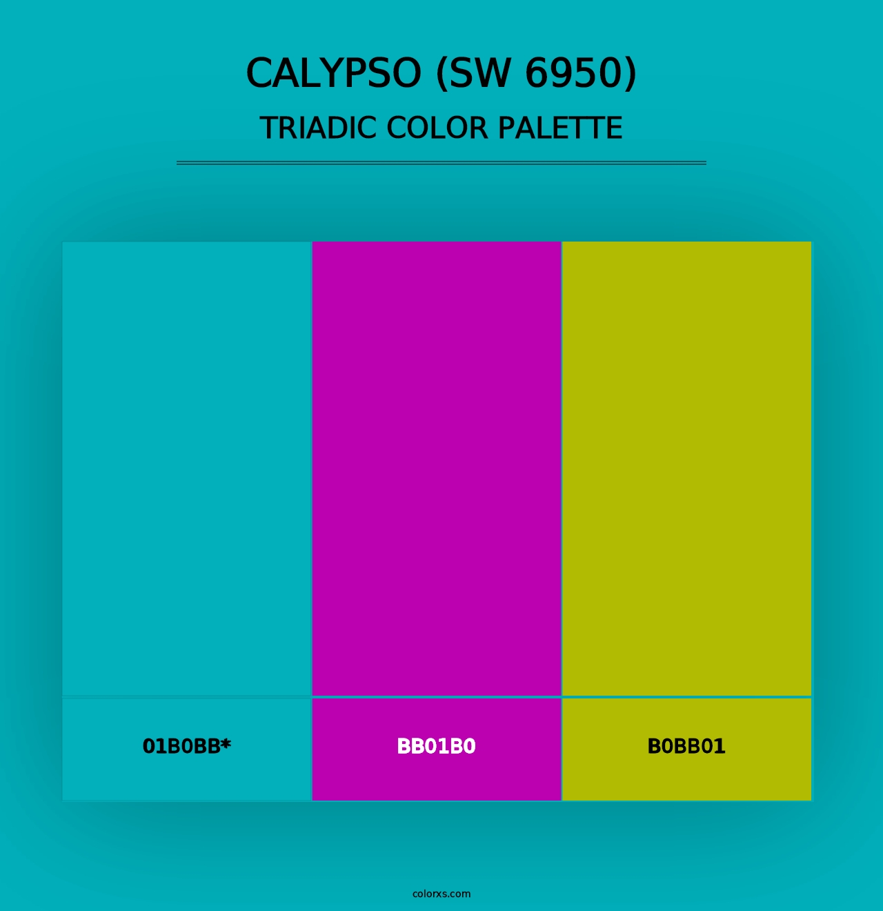 Calypso (SW 6950) - Triadic Color Palette