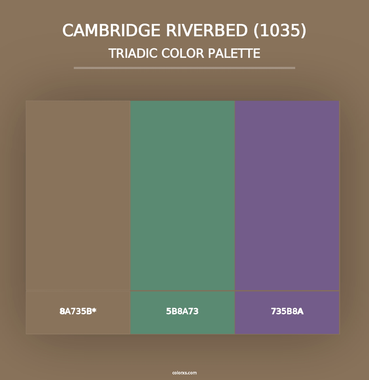 Cambridge Riverbed (1035) - Triadic Color Palette