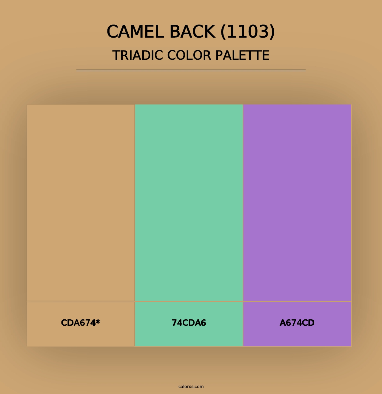 Camel Back (1103) - Triadic Color Palette