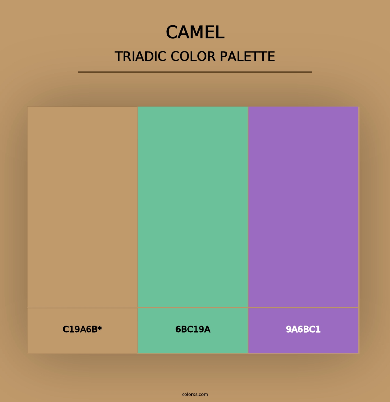 Camel - Triadic Color Palette