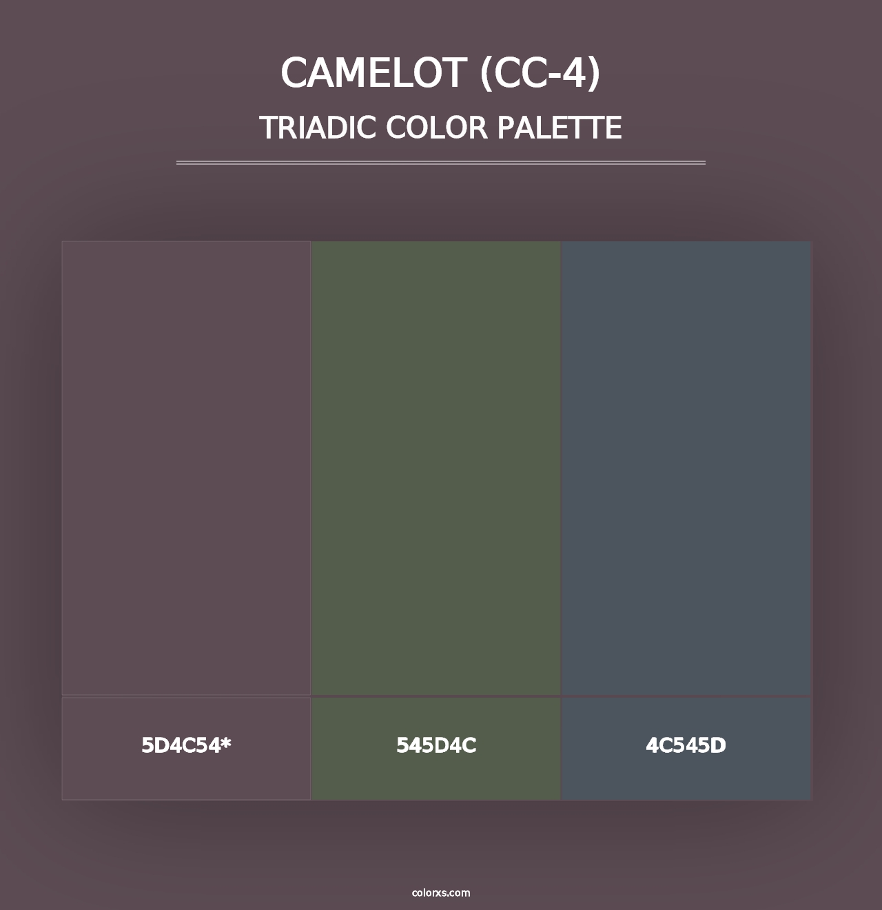 Camelot (CC-4) - Triadic Color Palette