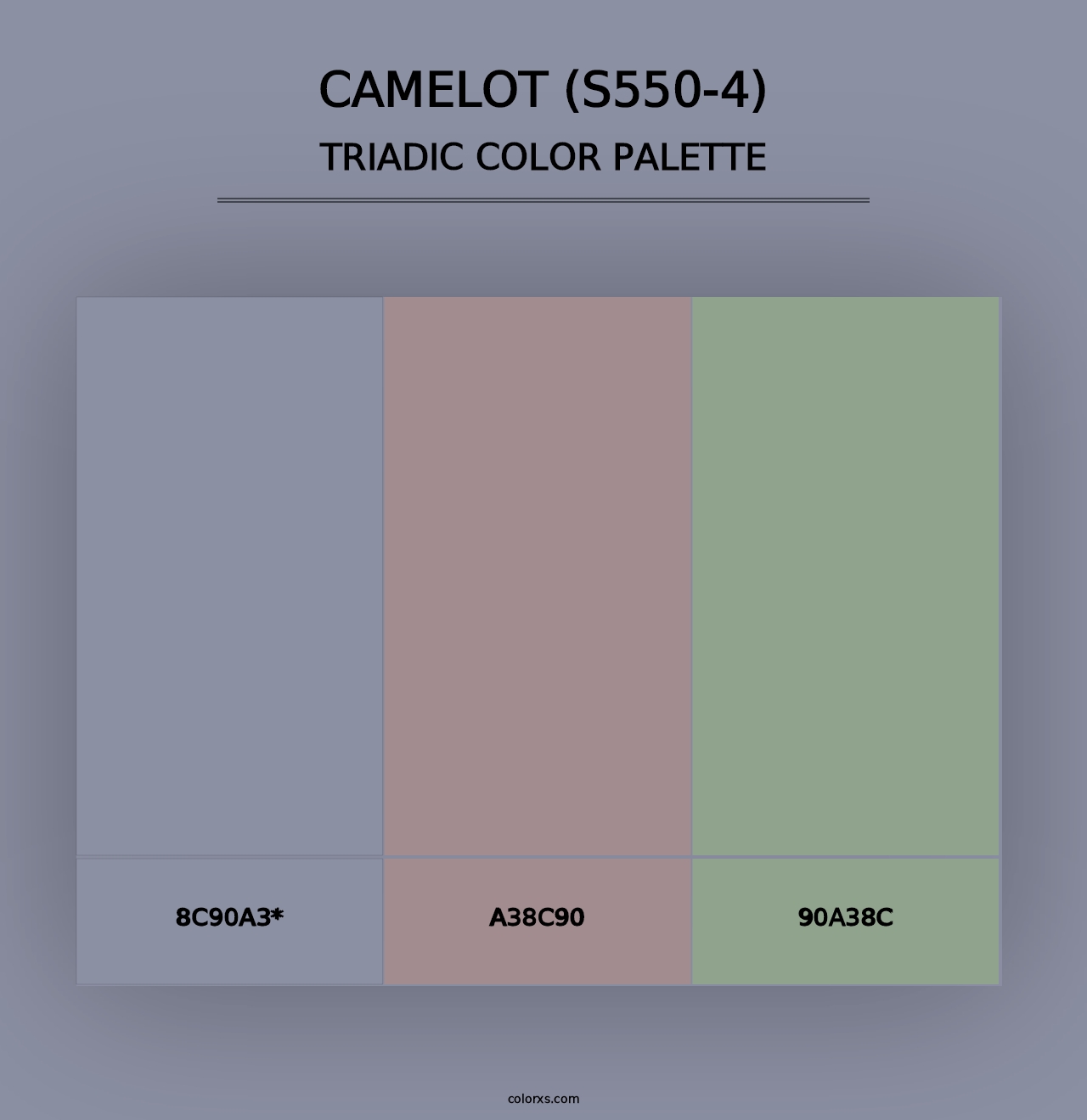 Camelot (S550-4) - Triadic Color Palette