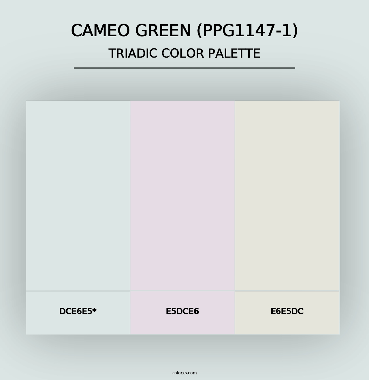 Cameo Green (PPG1147-1) - Triadic Color Palette