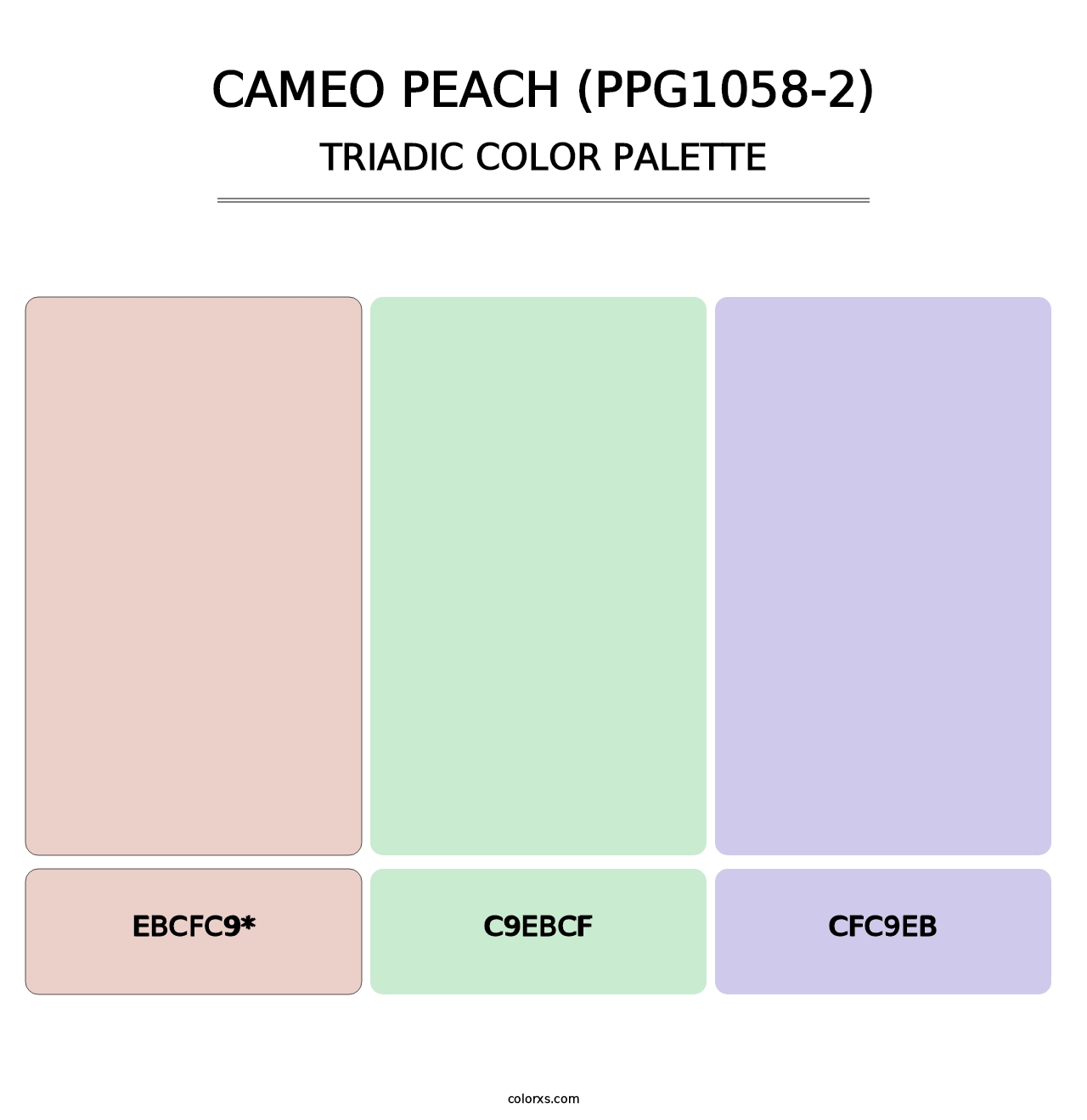 Cameo Peach (PPG1058-2) - Triadic Color Palette