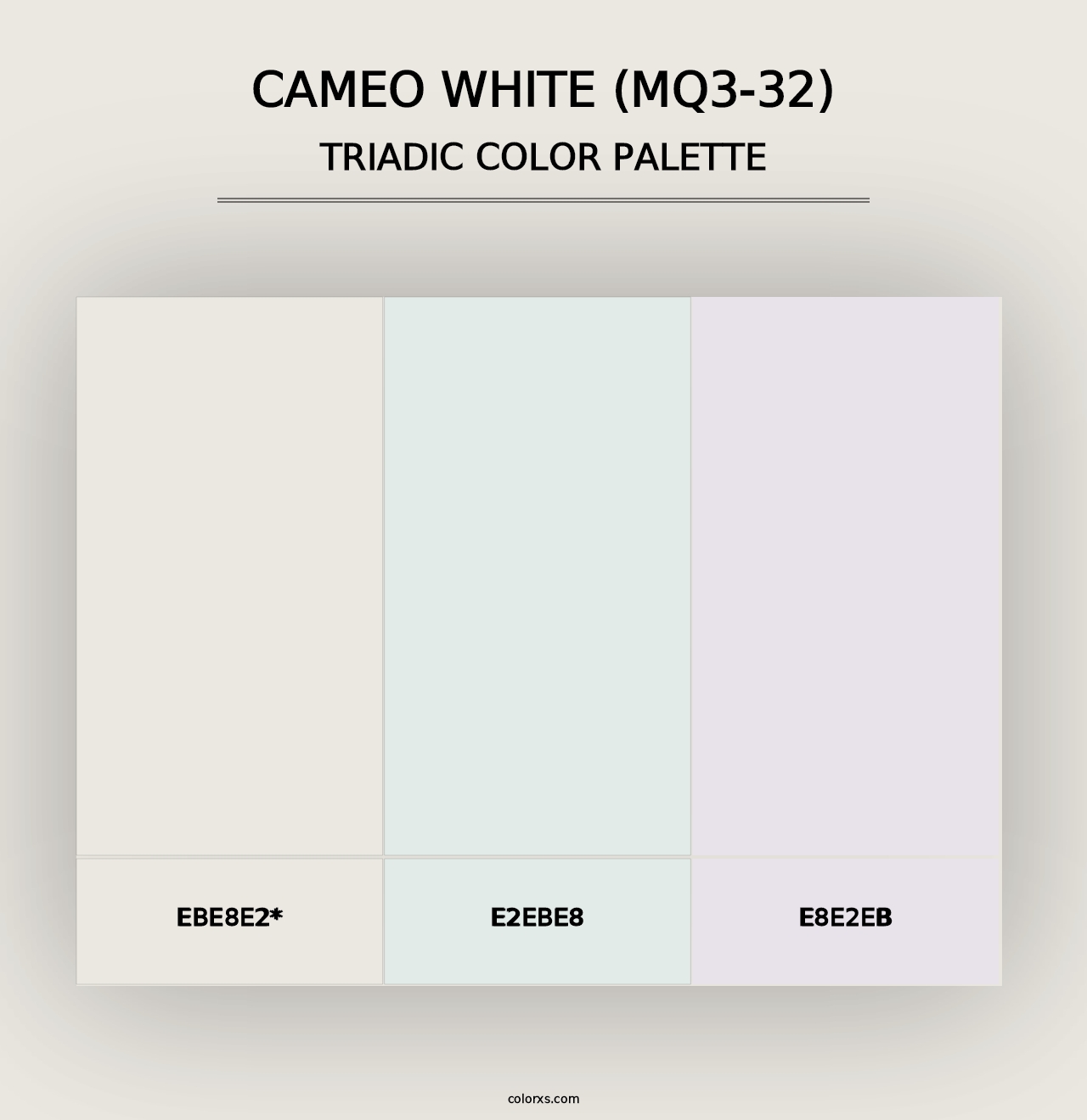 Cameo White (MQ3-32) - Triadic Color Palette