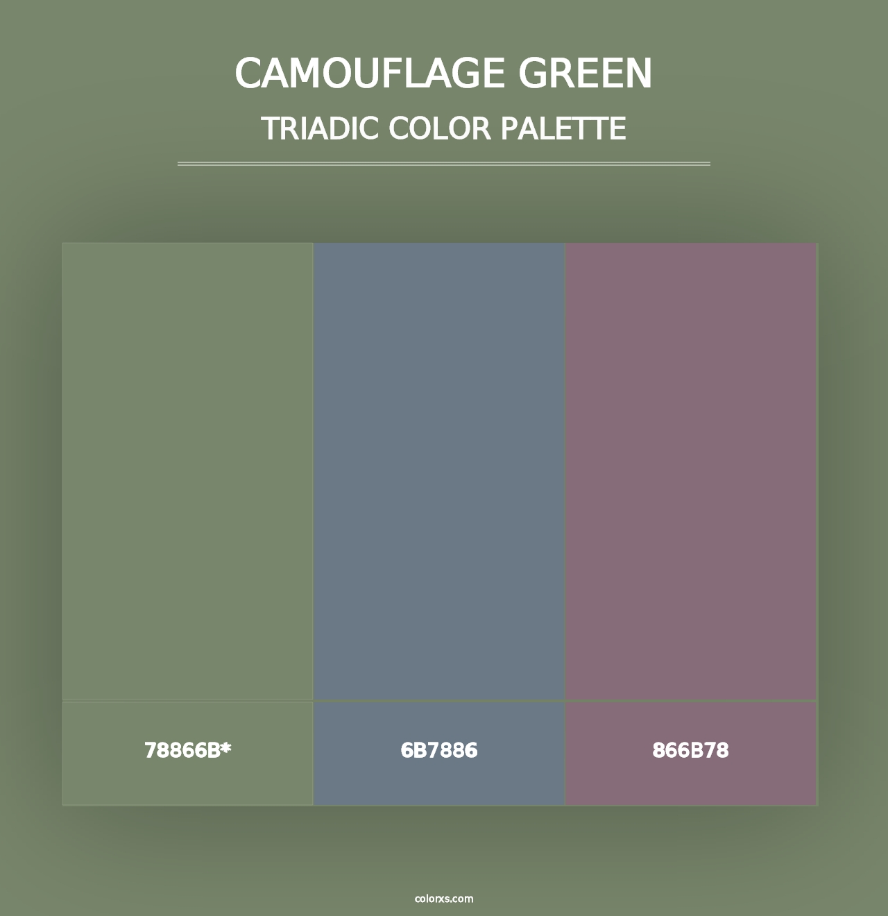 Camouflage Green - Triadic Color Palette