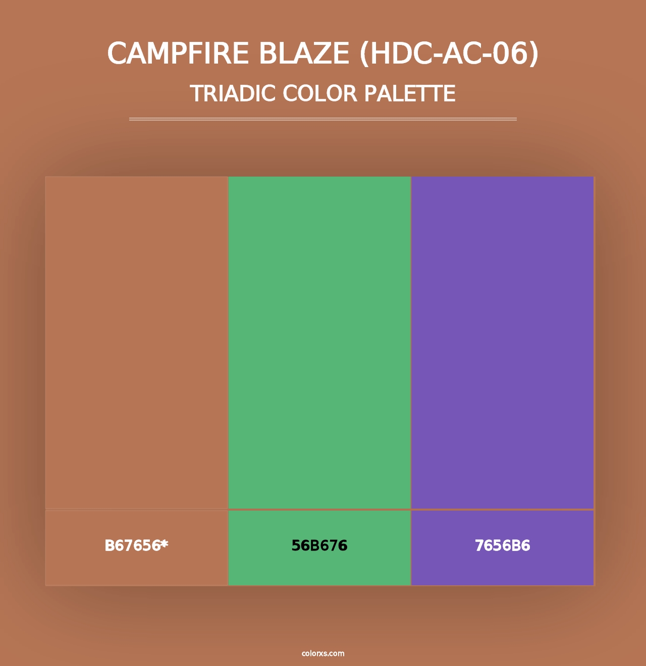 Campfire Blaze (HDC-AC-06) - Triadic Color Palette