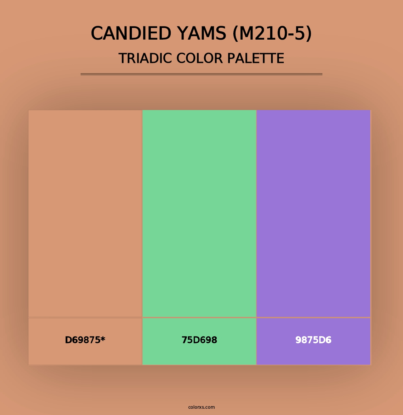 Candied Yams (M210-5) - Triadic Color Palette