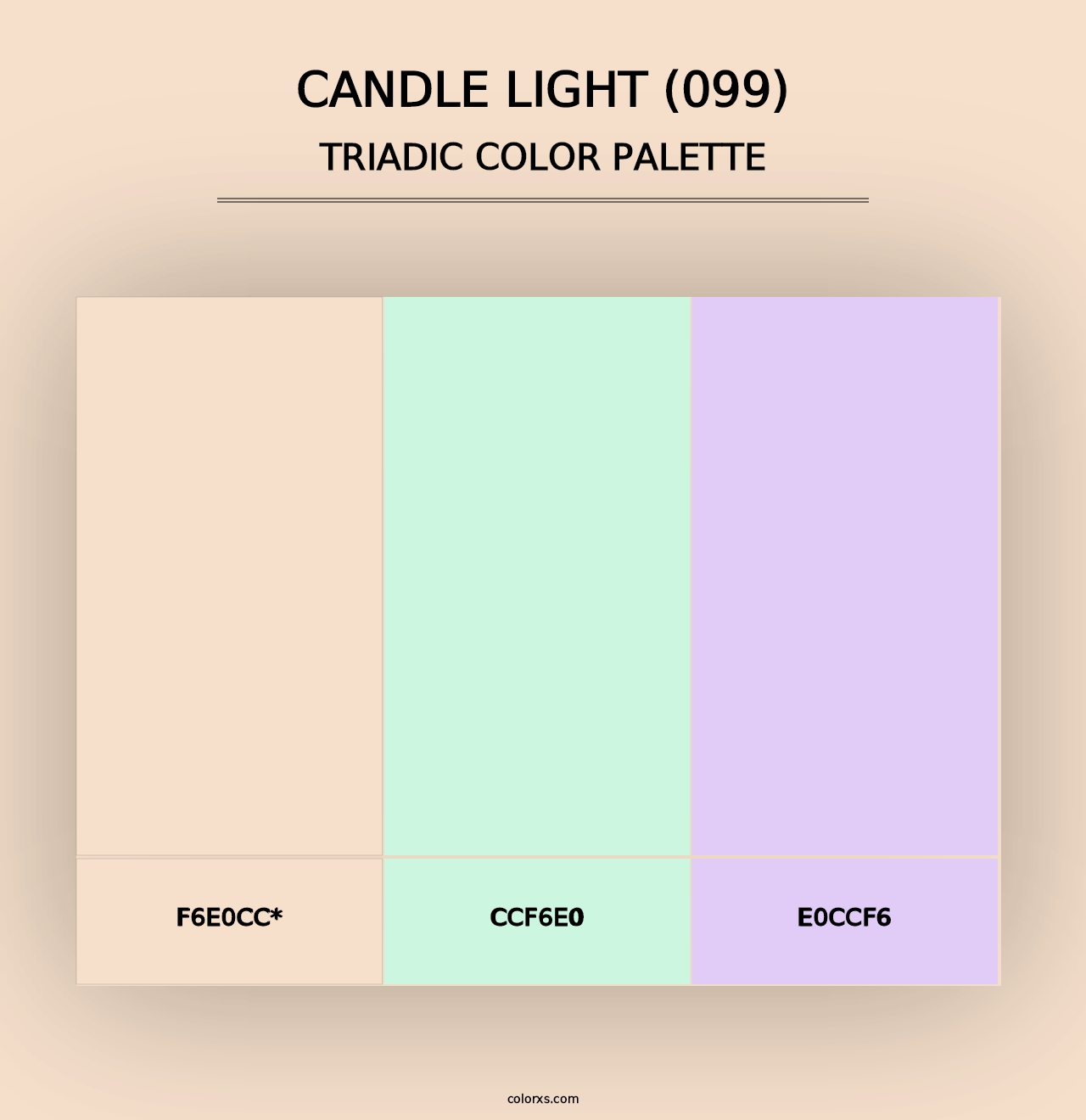 Candle Light (099) - Triadic Color Palette