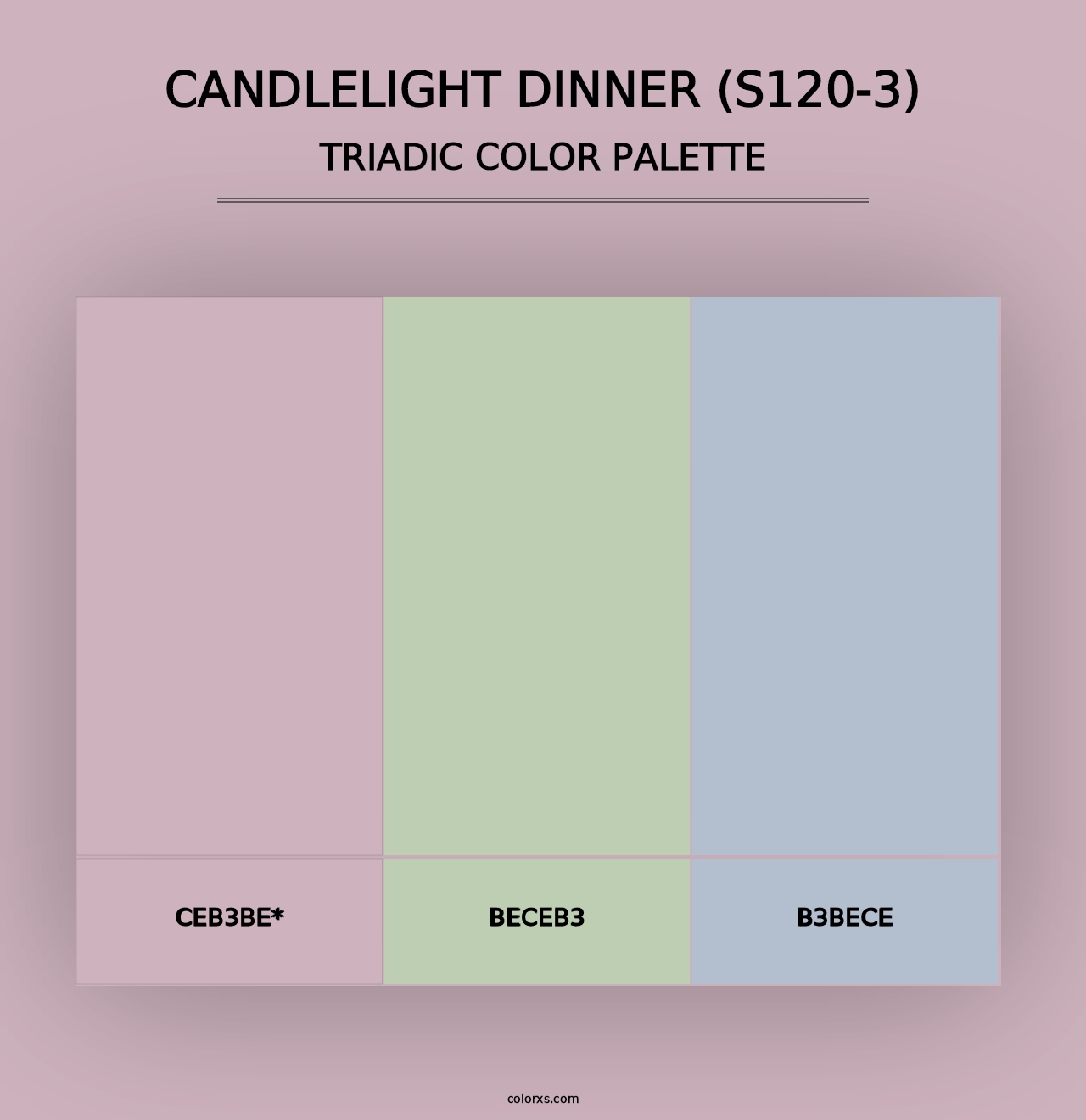 Candlelight Dinner (S120-3) - Triadic Color Palette