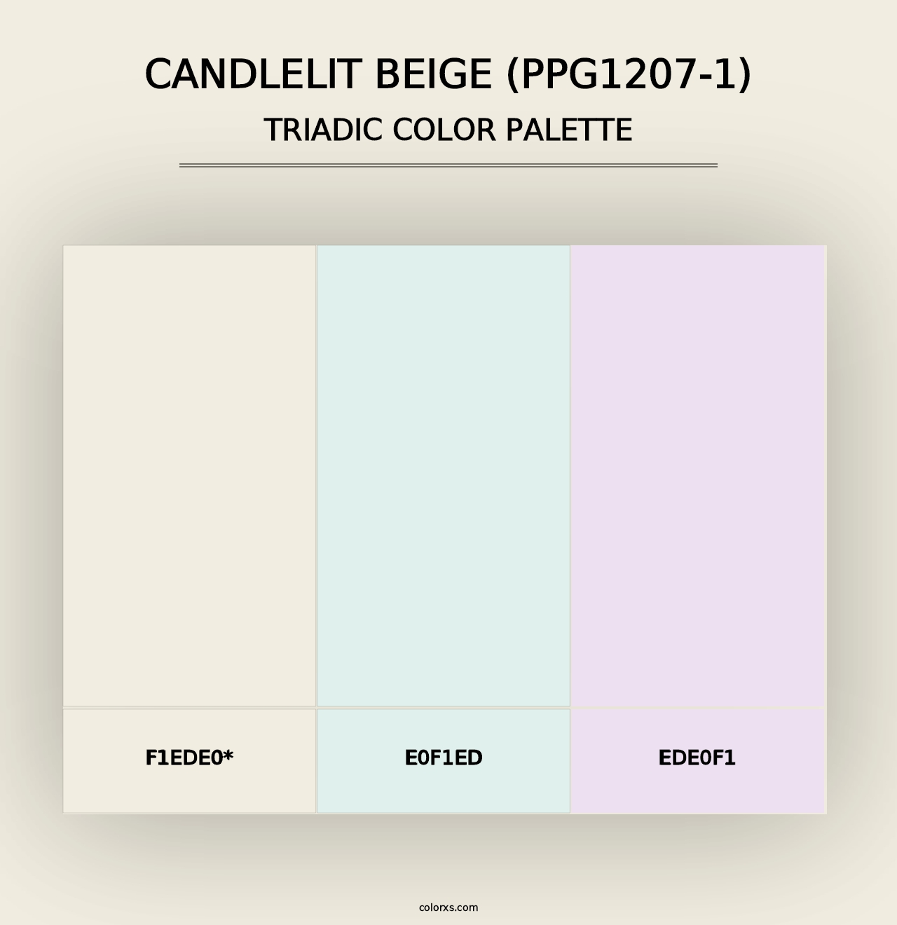 Candlelit Beige (PPG1207-1) - Triadic Color Palette