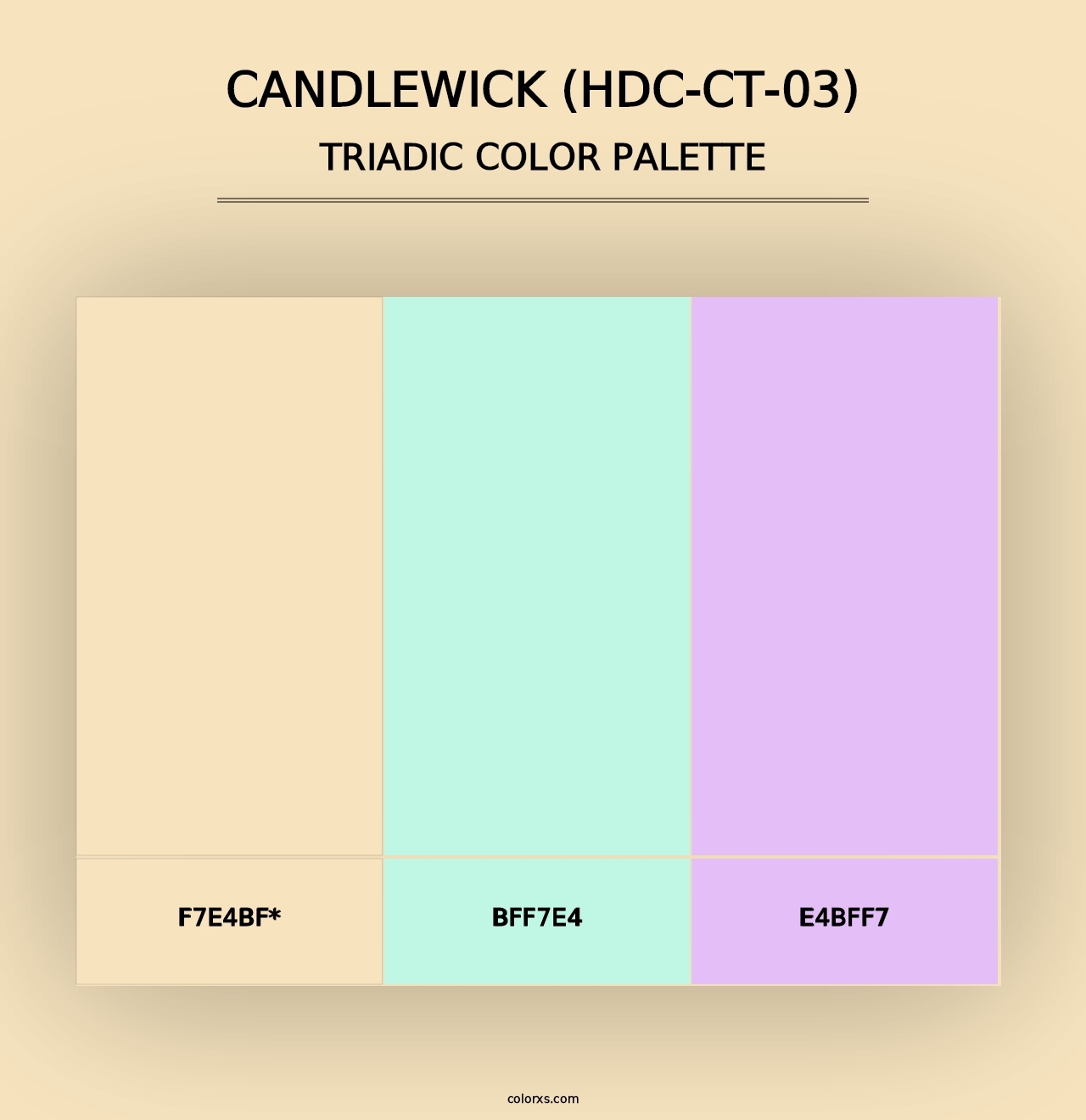 Candlewick (HDC-CT-03) - Triadic Color Palette