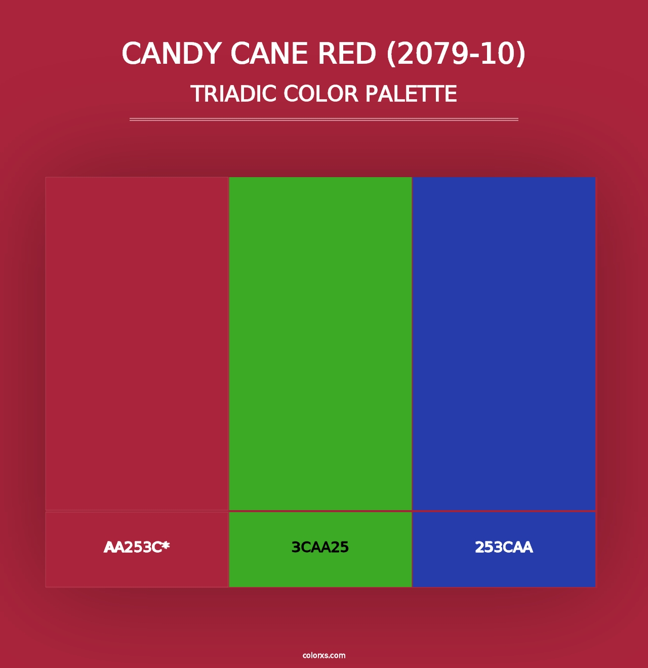 Candy Cane Red (2079-10) - Triadic Color Palette