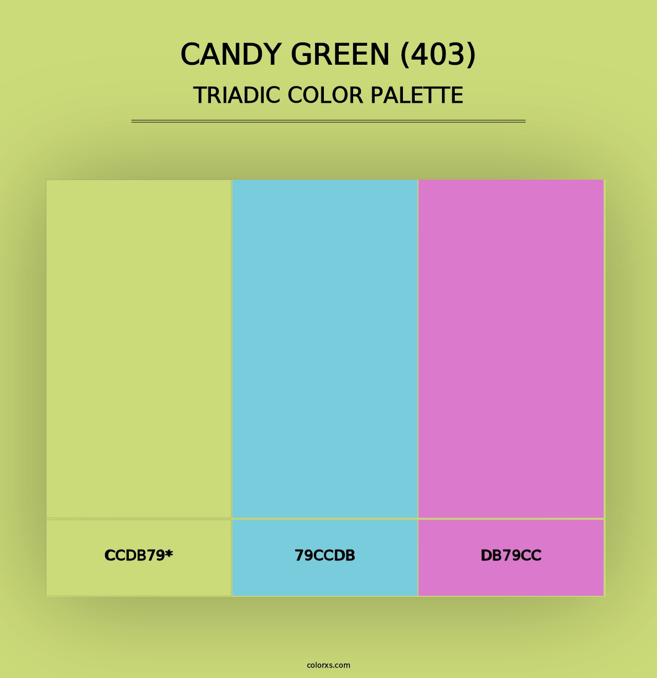 Candy Green (403) - Triadic Color Palette