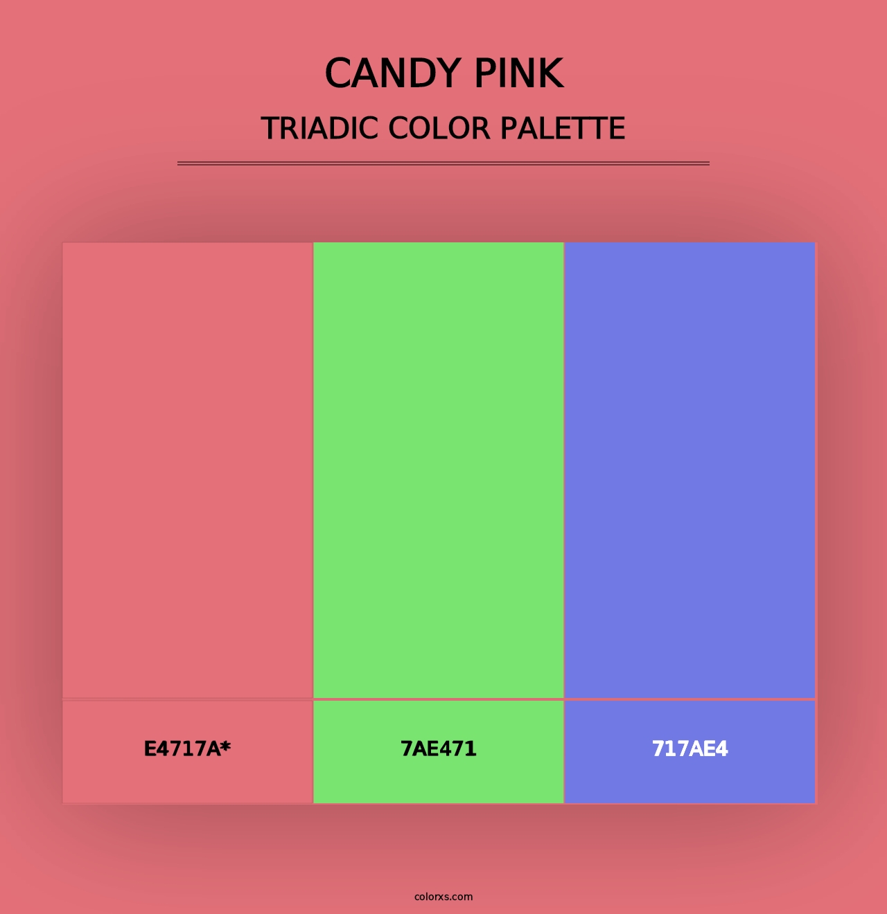 Candy pink - Triadic Color Palette