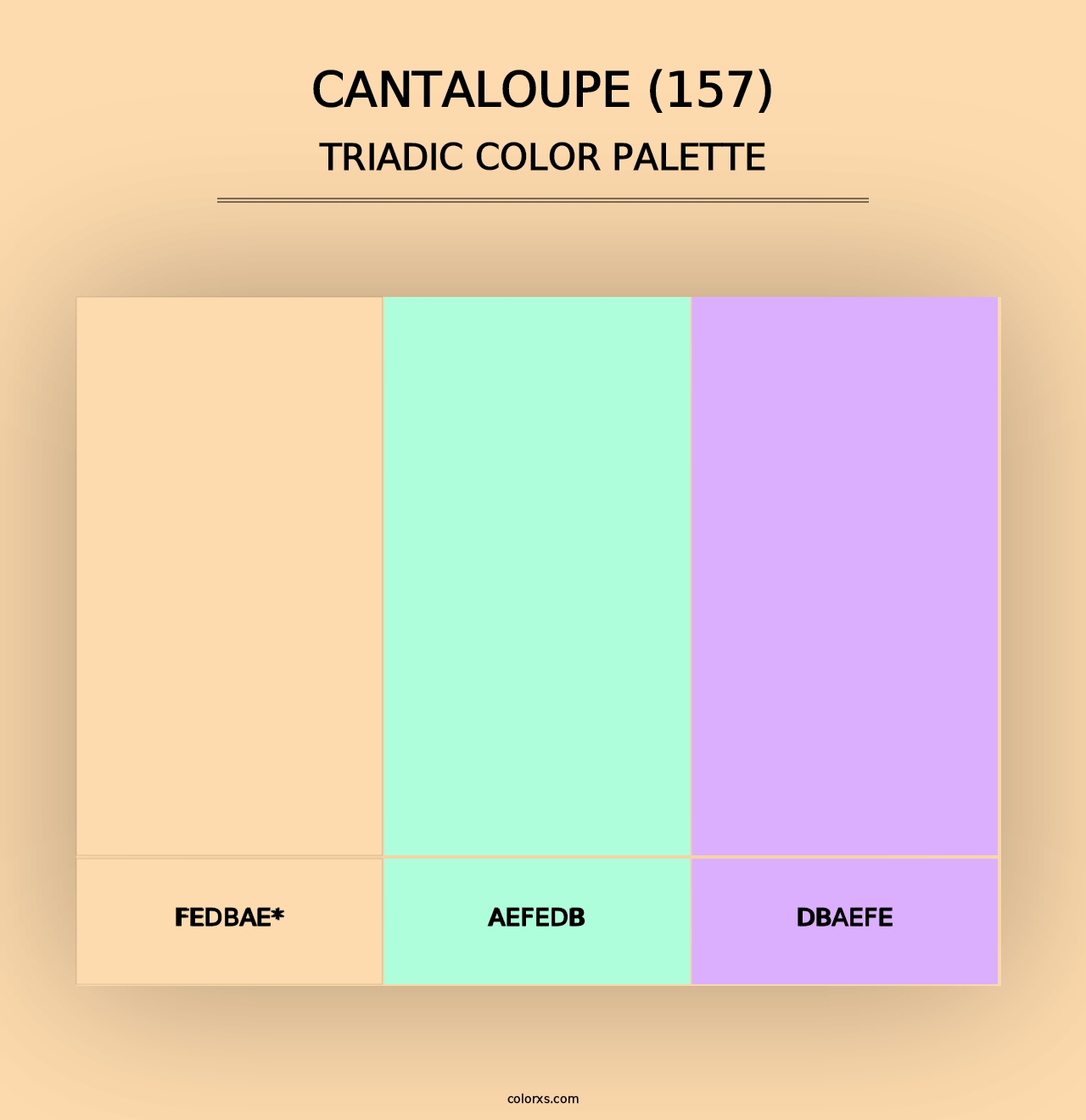 Cantaloupe (157) - Triadic Color Palette