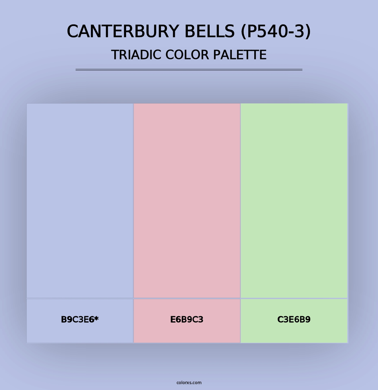 Canterbury Bells (P540-3) - Triadic Color Palette