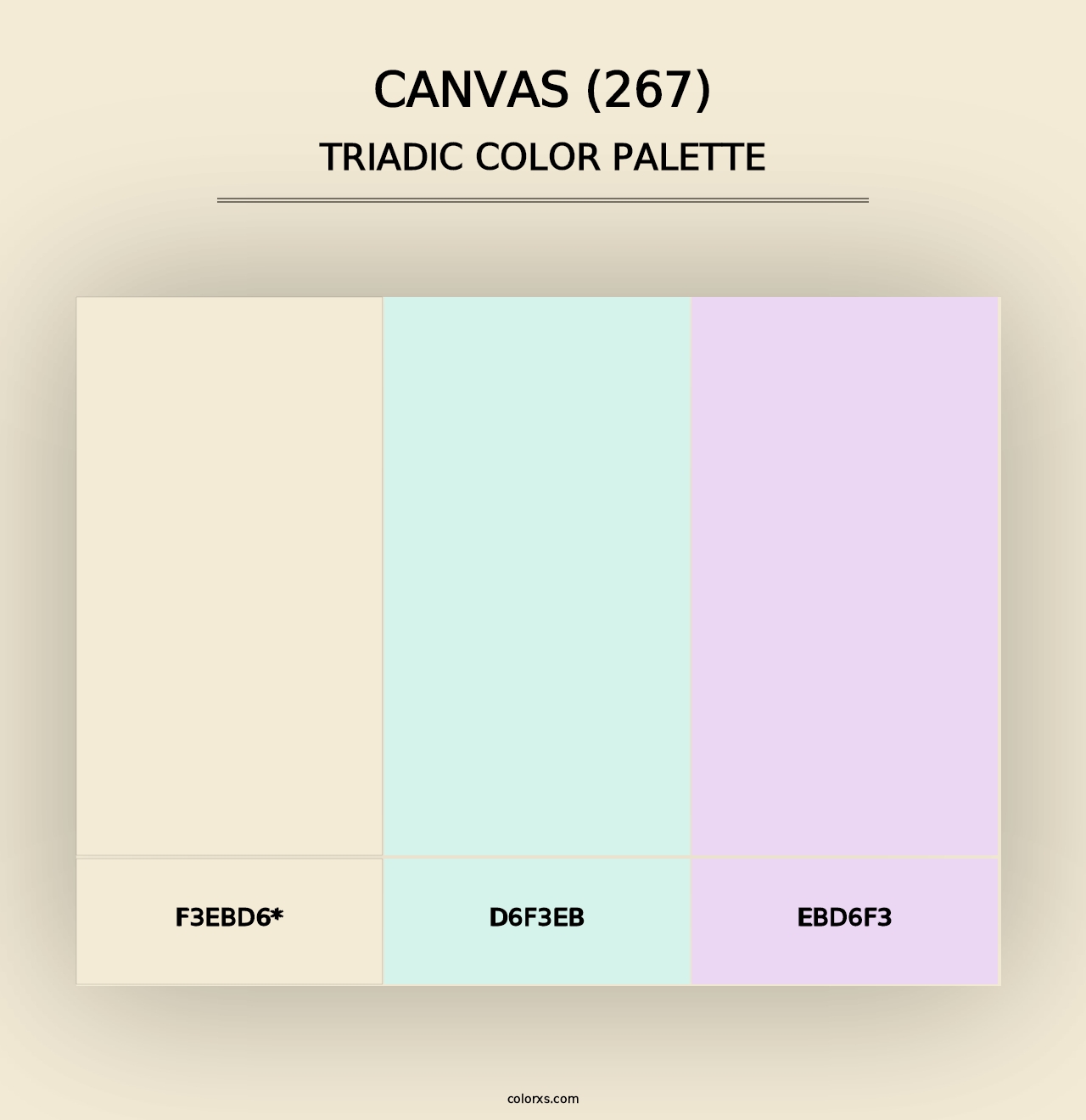 Canvas (267) - Triadic Color Palette