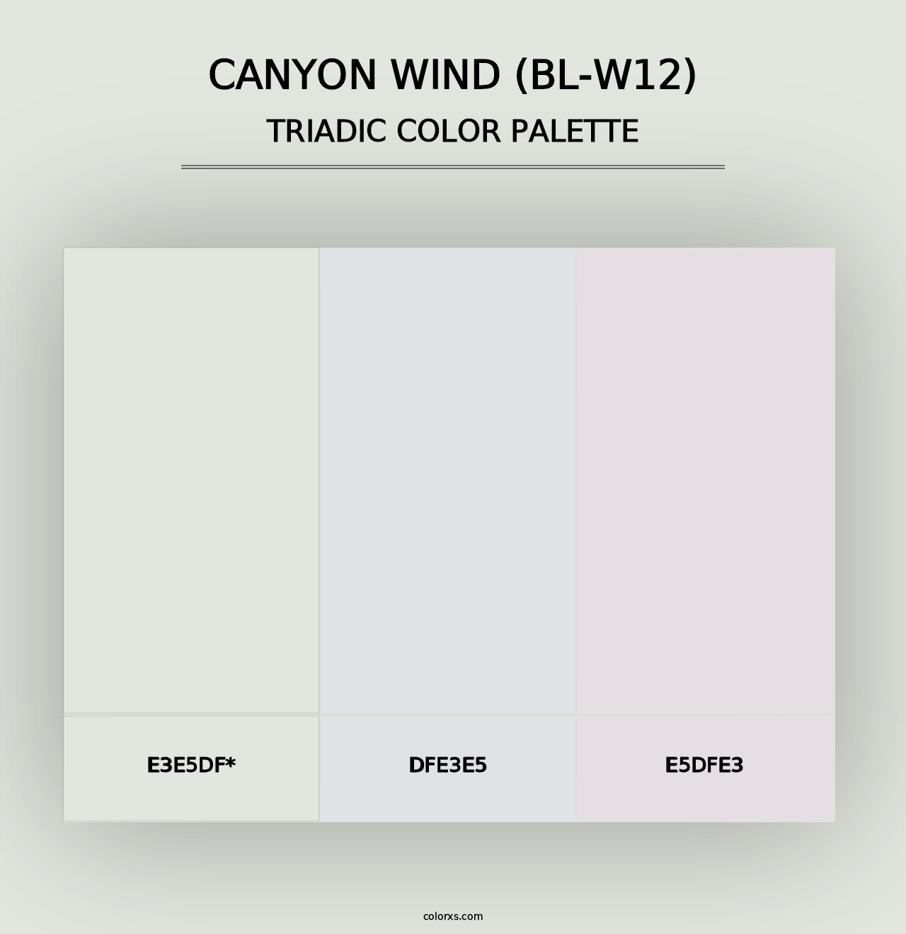 Canyon Wind (BL-W12) - Triadic Color Palette