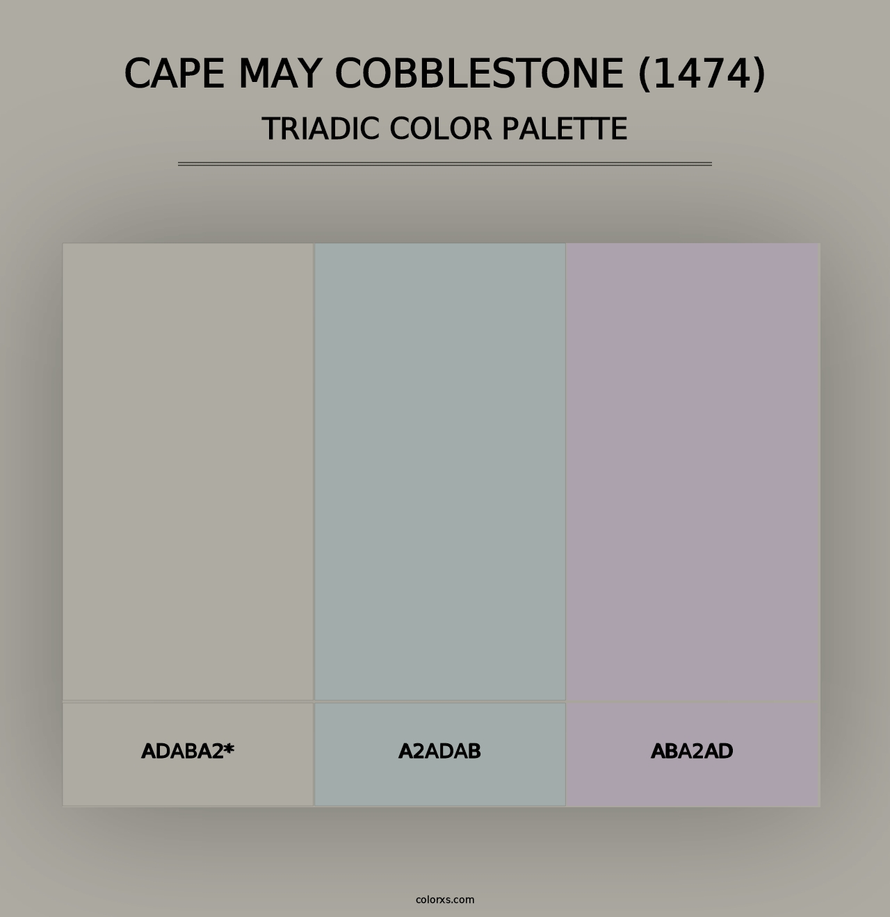 Cape May Cobblestone (1474) - Triadic Color Palette